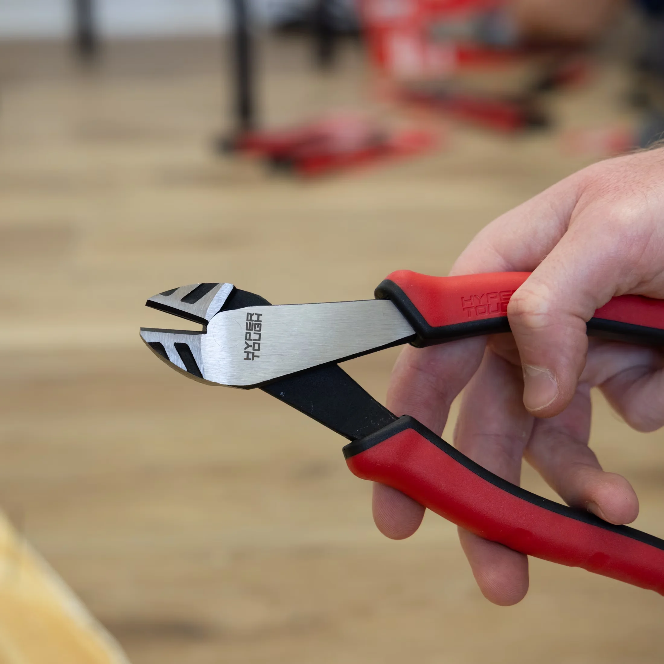 Versatile Hand Tool with Heavy-Duty, 8-inch High Leverage Diagonal Pliers - Red 8" Model 3A7E5F