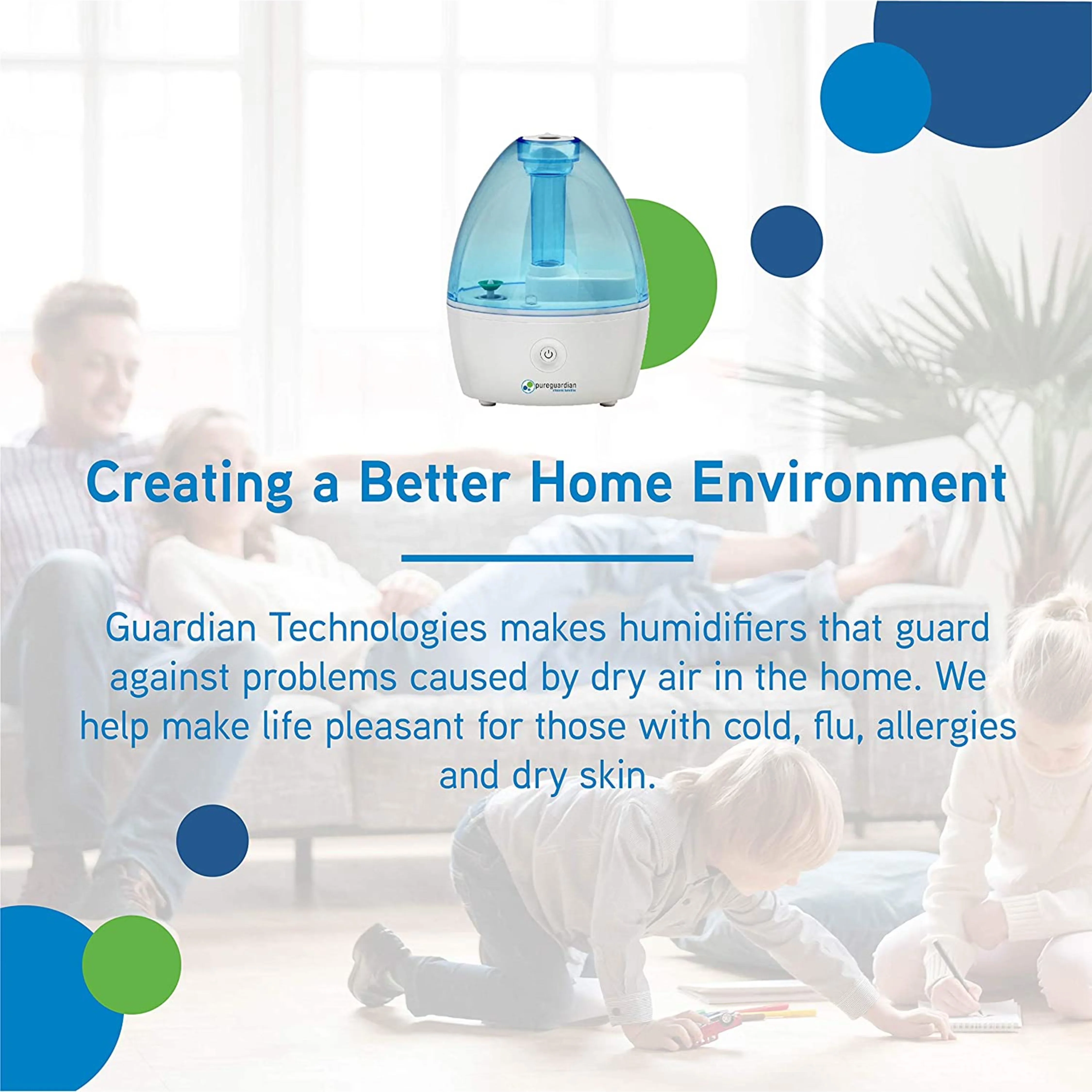 Compact Humidifier with Water Level Indicator, Automatic Shut-Off - 14 Model D17DCA