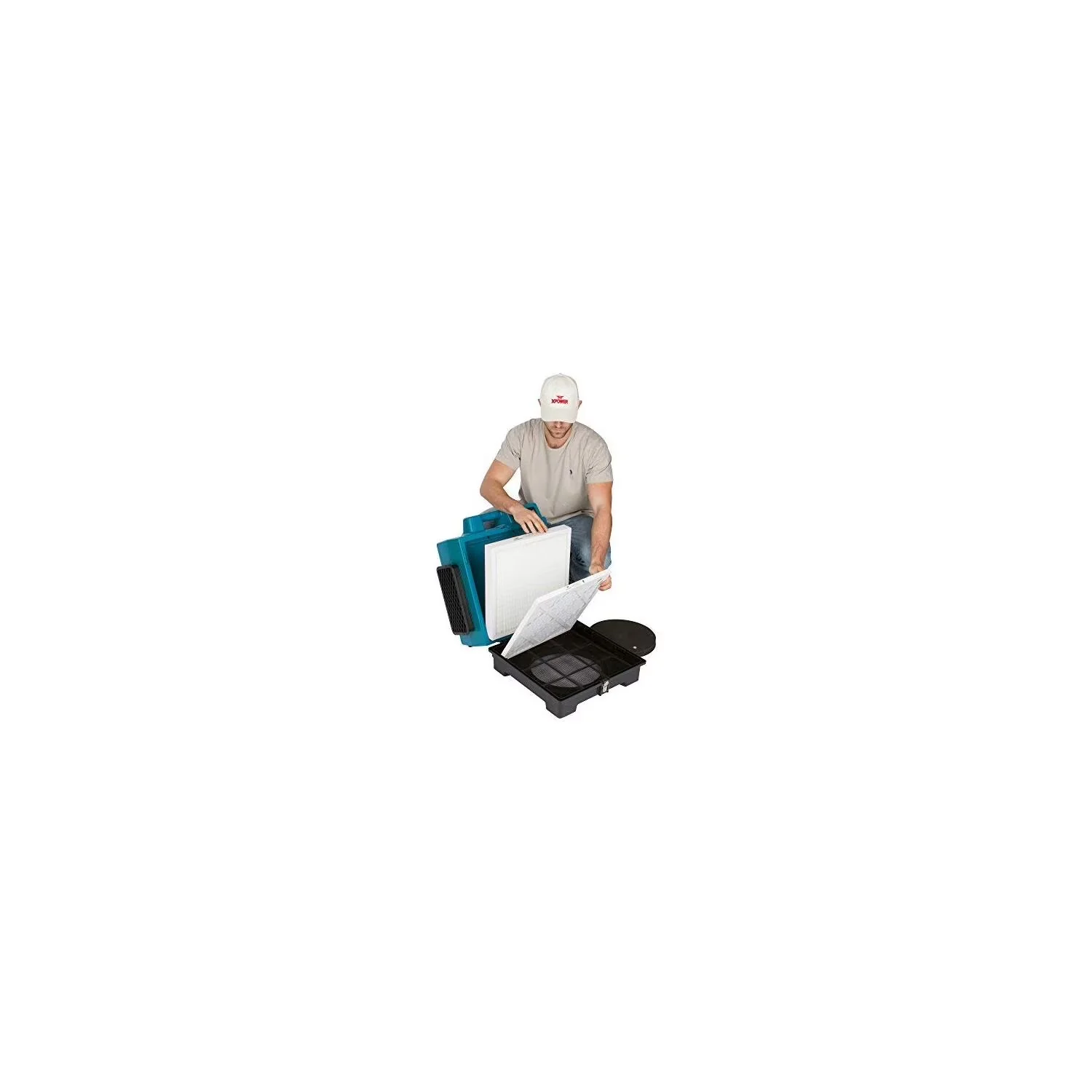 Durable Air Purifier with Variable Speed, 3 Stage Filtration HEPA System Scrubber - Blue Model BE731A