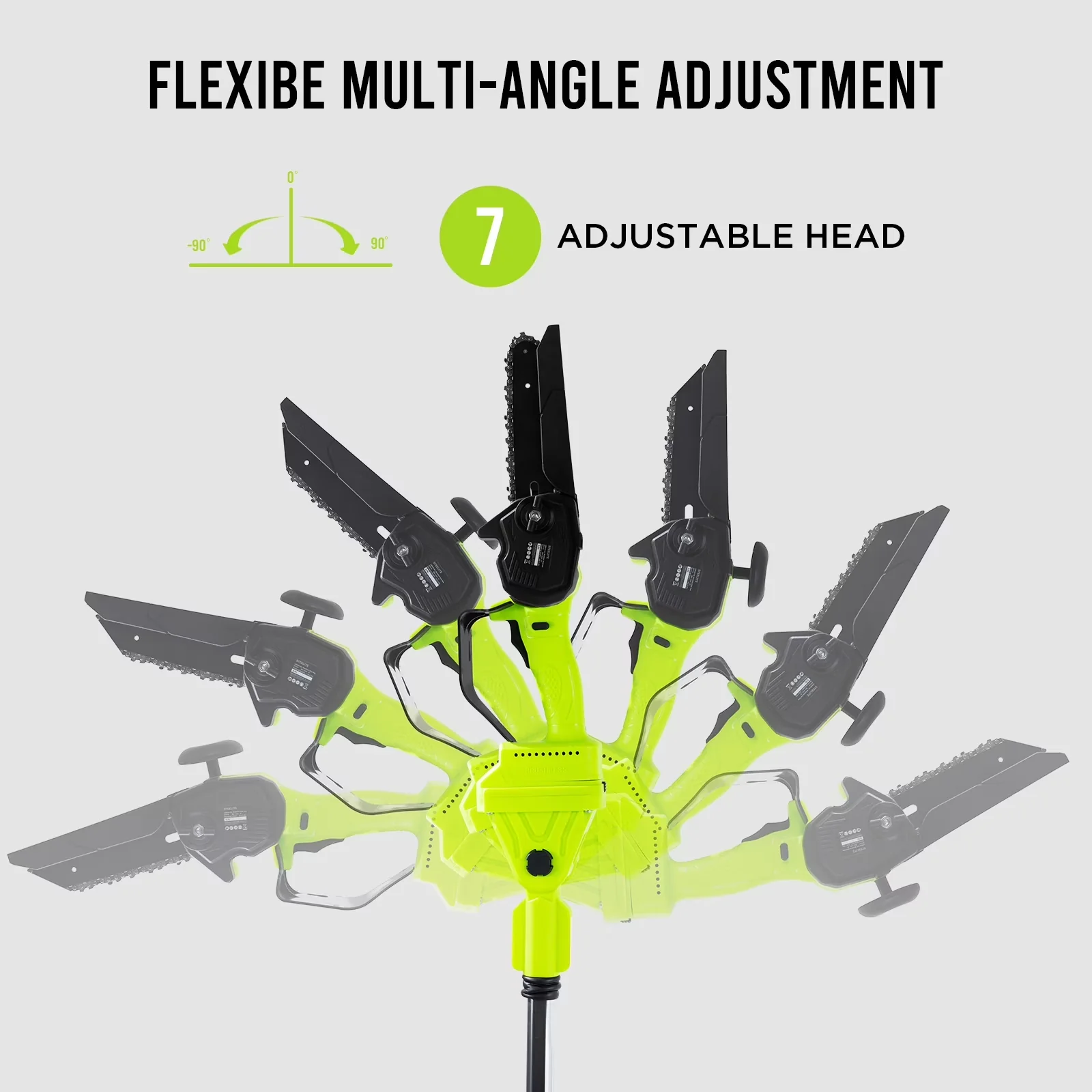 Pole Saw Compact with Battery, 21V, Telescoping - Professional Series Model 7E66AE