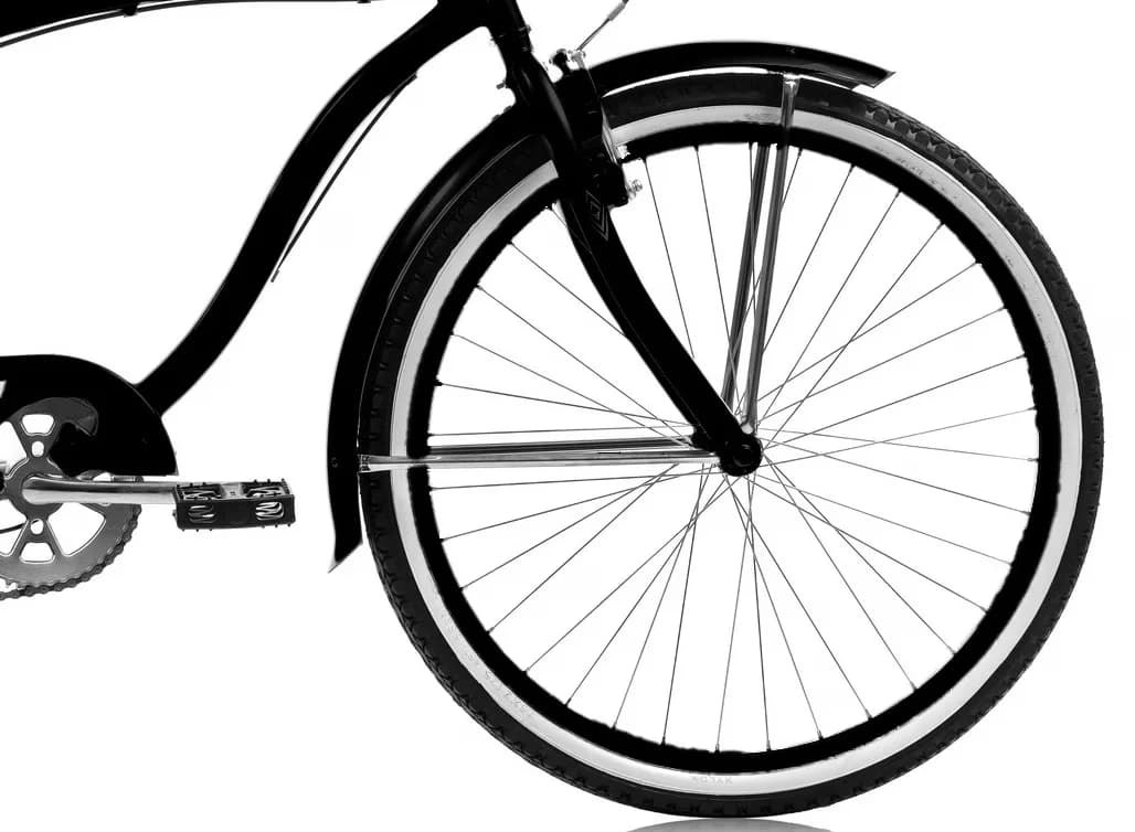 Modern Cruiser Bike with Stainless Steel Spokes - Black 36H - Residential Grade Model 94F070