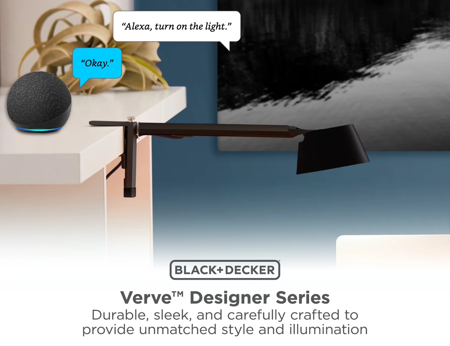Versatile Desk Lamp with LED, Modern, Smart - Multicolor Aluminum 16M - Professional Series Model 5CBEB3