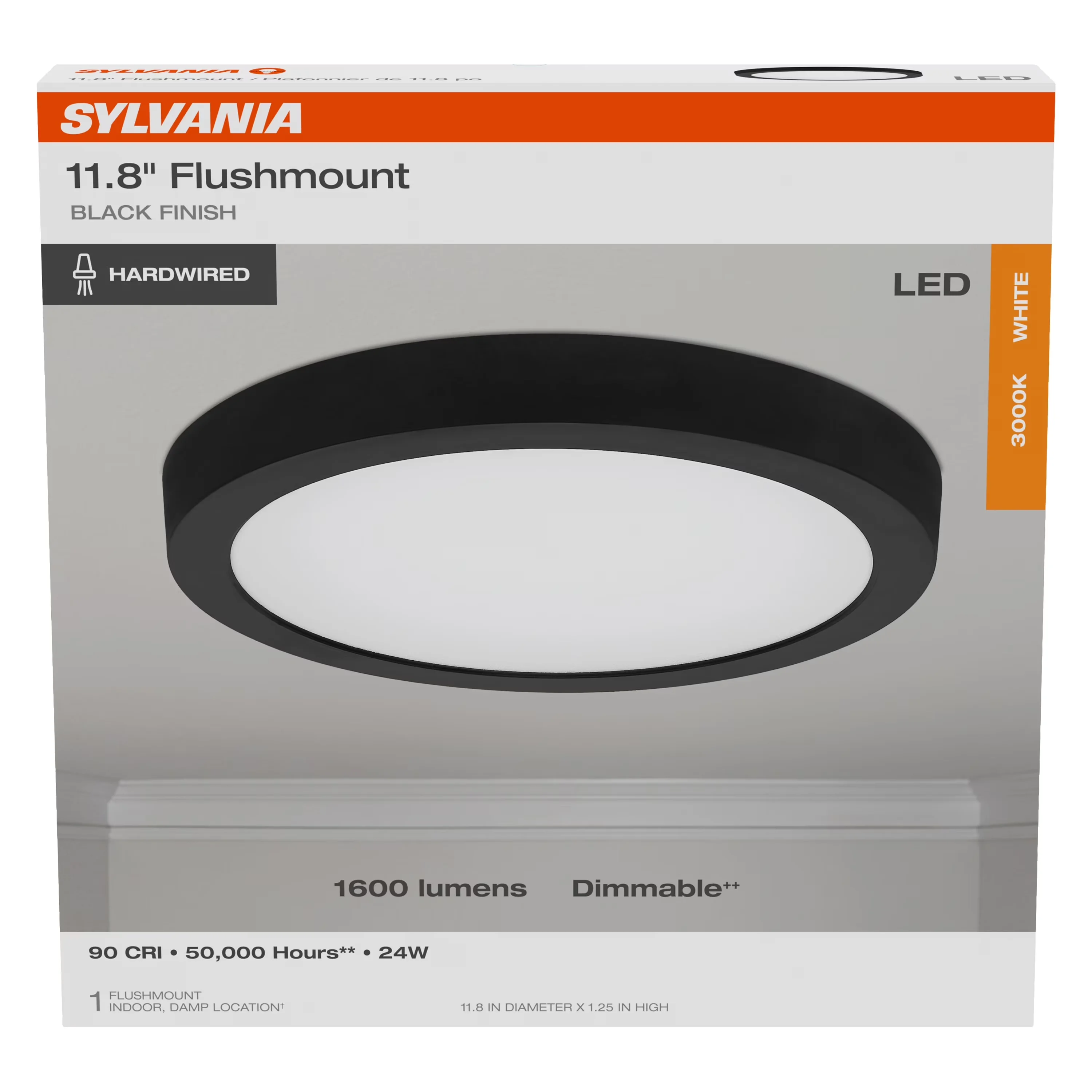 Reliable Ceiling Lights Fixture with LED, Modern - Black Plastic for Living Room Model 15110C