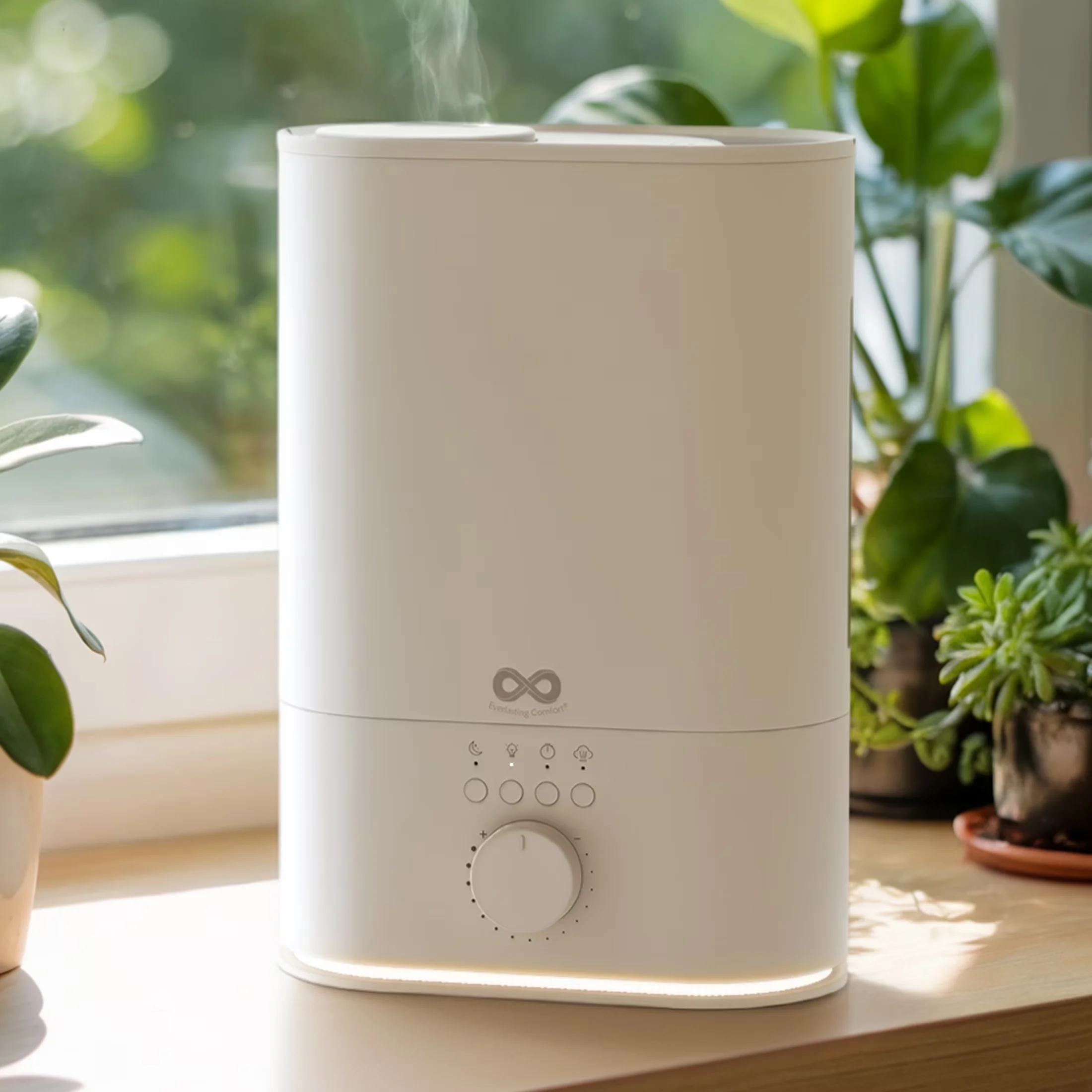 Efficient Humidifier with Variable Speed, Oil Diffuser, Automatic Shut-Off - White 6L Model 54D11B