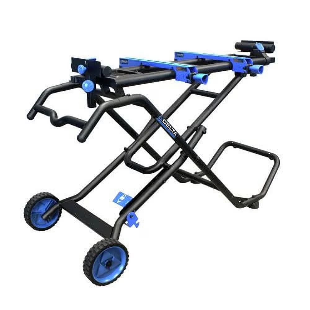 Durable Woodworking with Storage, 36-260 Flolding Miter Saw Stand w/wheels - Od Steel Tubing, Steel Model 2F381C