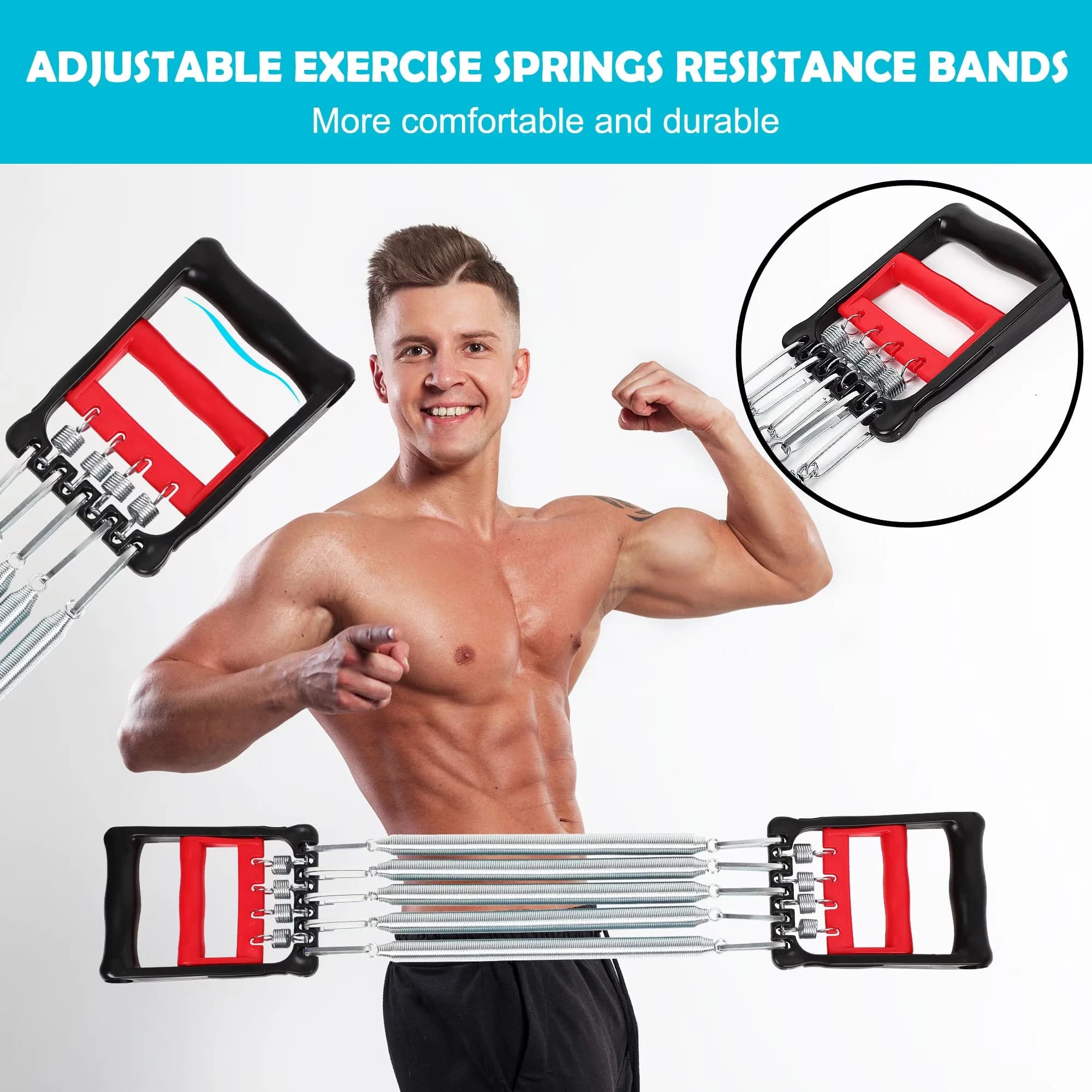 Classic Home Gym Accessory with Adjustable Straps - Metal,Plastic Silver Model 6A039F