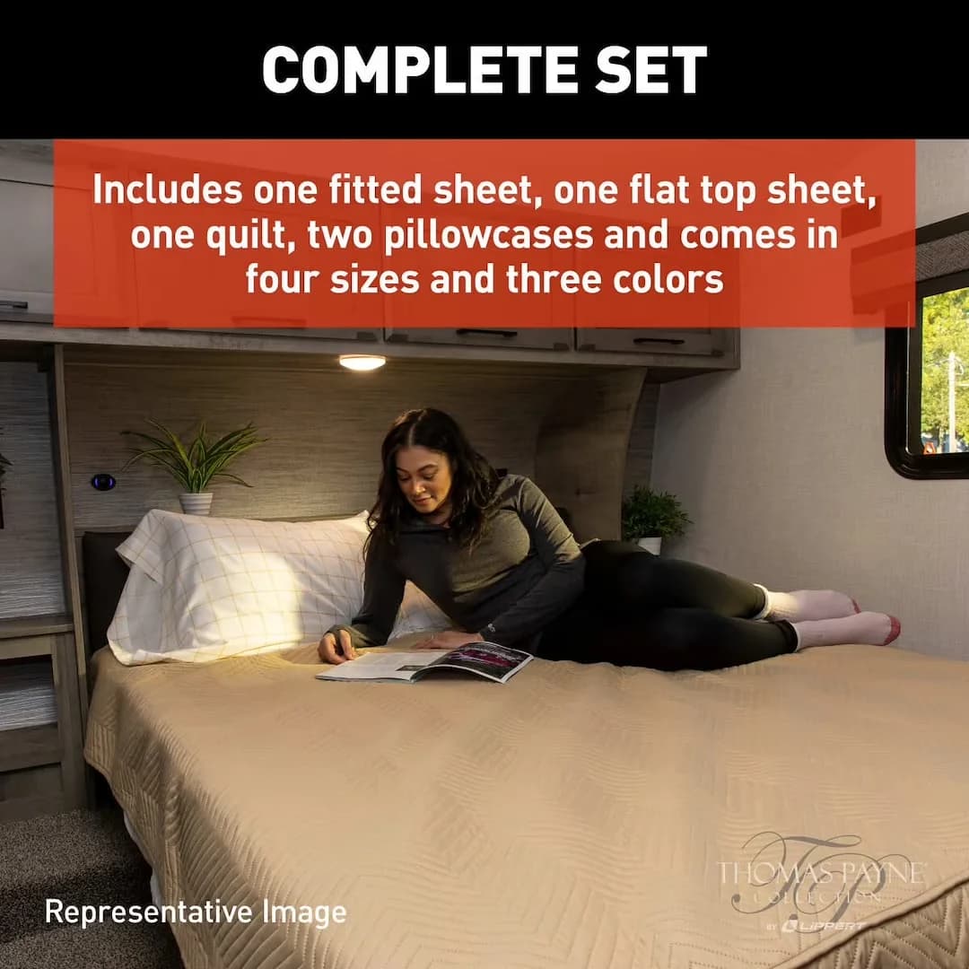 Essential Mattresses Accessory with Easy Installation, Components Thomas Payne ® RV, 2022107829 - Microfiber Multicolor Model 5593E8