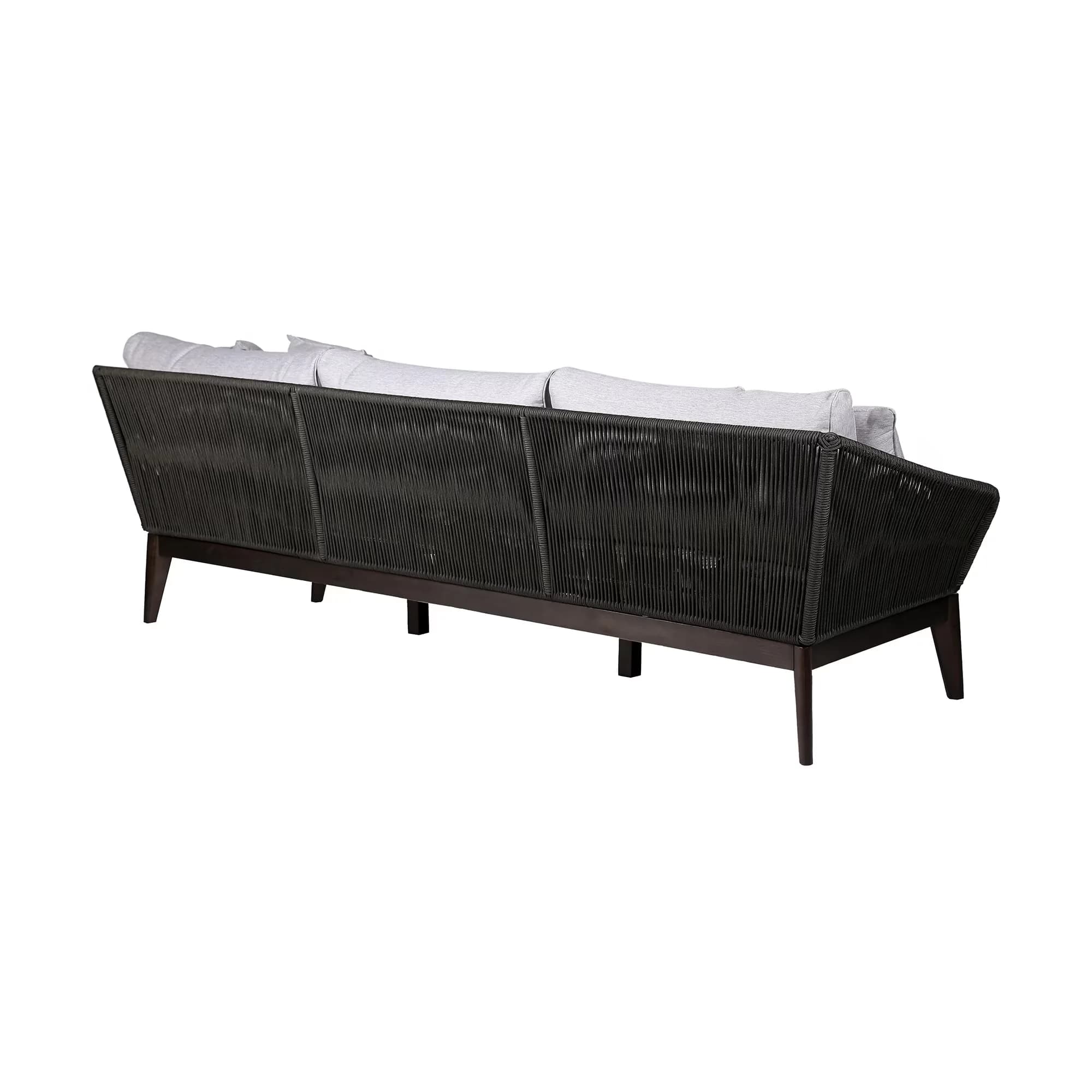 Outdoor Sofas Sectional Classic with Contemporary, Water-Resistant - Rope, Eucalyptus, Oflein Gray Model ABBD9C