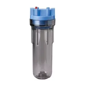 Durable Water Filtration with 1/4" NPT Slim Line 10" Clear Housing, Max. Temp.: 125 F, Connections: 1/4" NPT - Styrene-Acrylonitrile... Model 6BEF4E