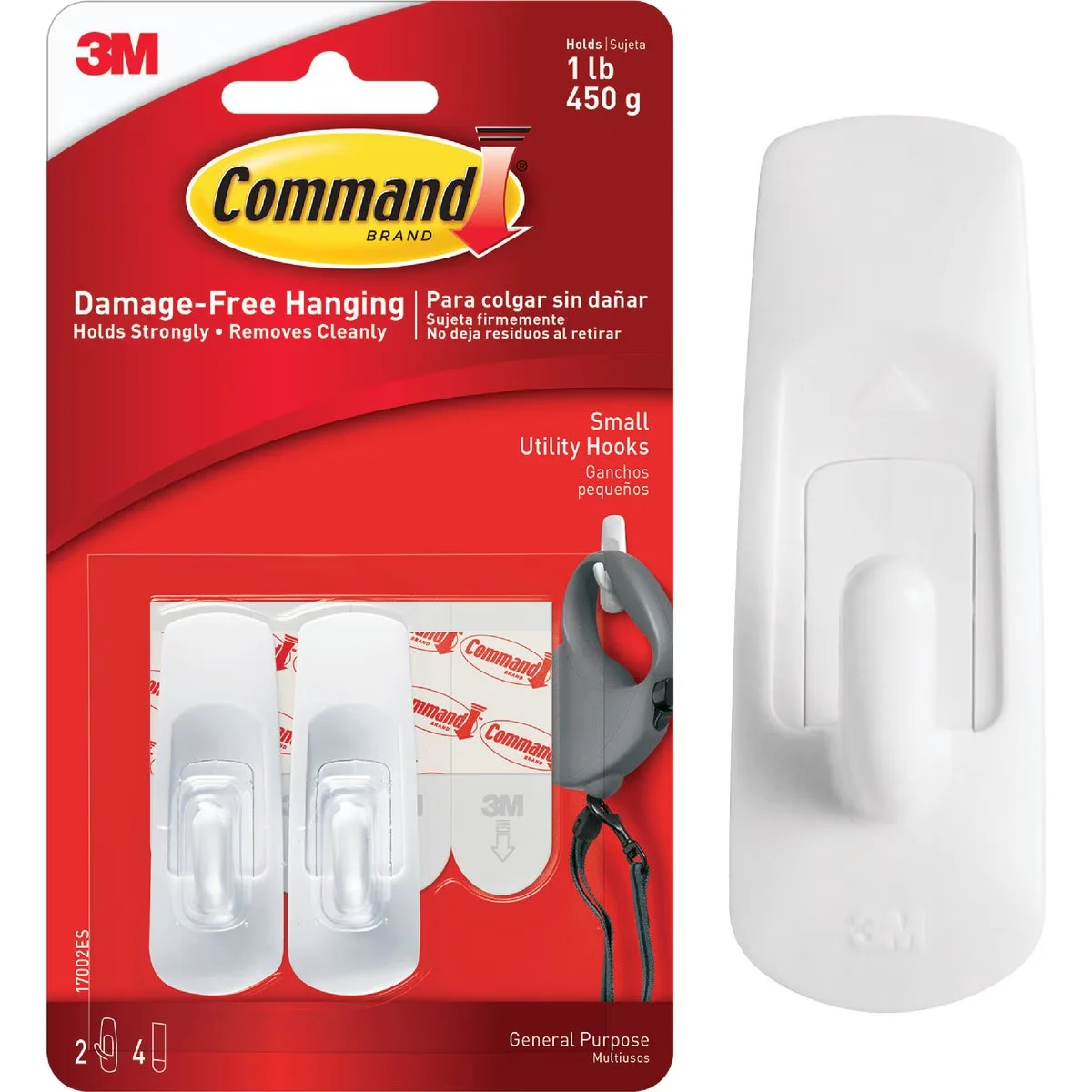 Damage-Free Hanging Sleek with Reusable, Removes cleanly without damage - S Model 9014B3