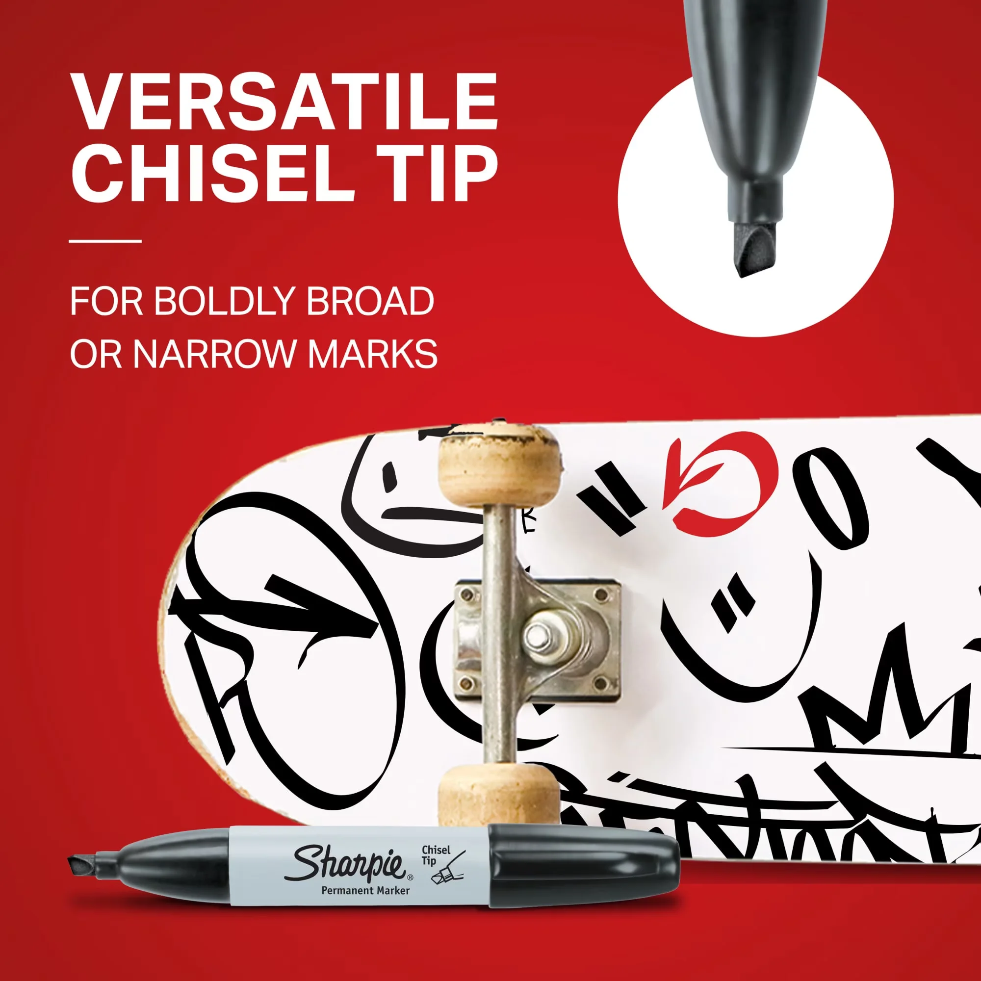 Garage Storage Supply Stylish with 4 Count, Chisel Tip, Permanent Markers - Black Model 10B9C0