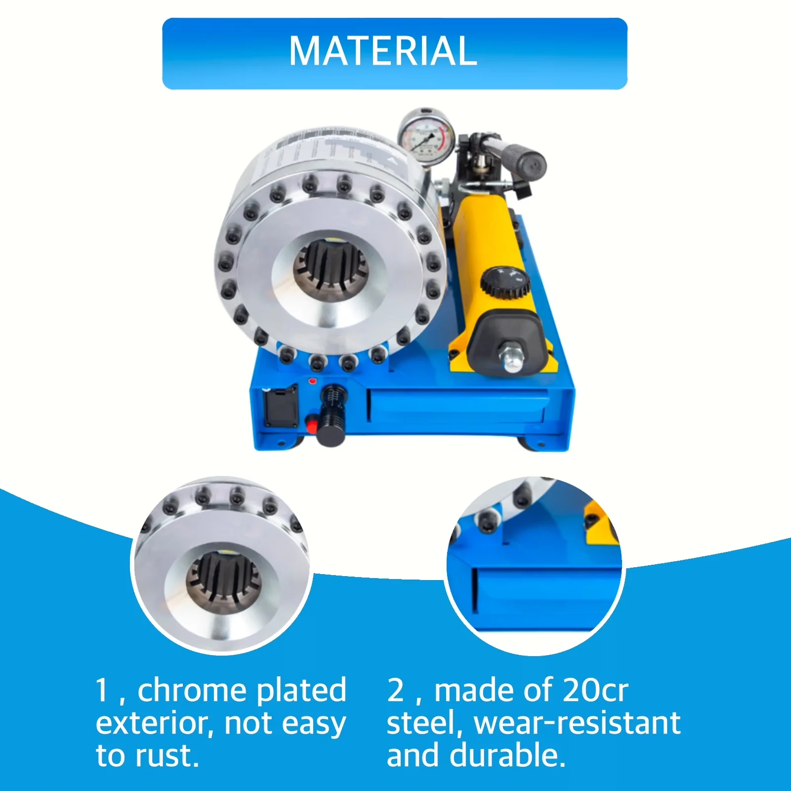 Woodworking Innovative with Easy To Operate, diameters 0.24""- 1""(8 Sets of Dies) - Blue 13.4" x 16.6" x 11" Model C7B9EC