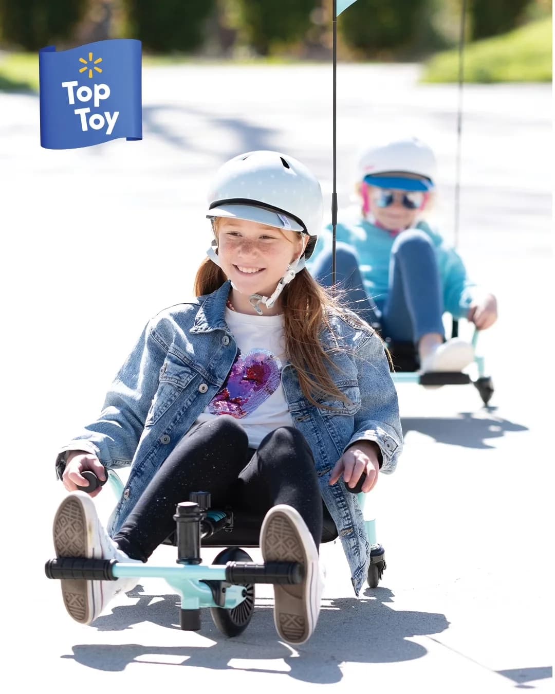 Scooter Modern with Ride-on, Drift Bar: Hand-operated, Kid-Powered Drifting Go-Kart - Black Model F2012E