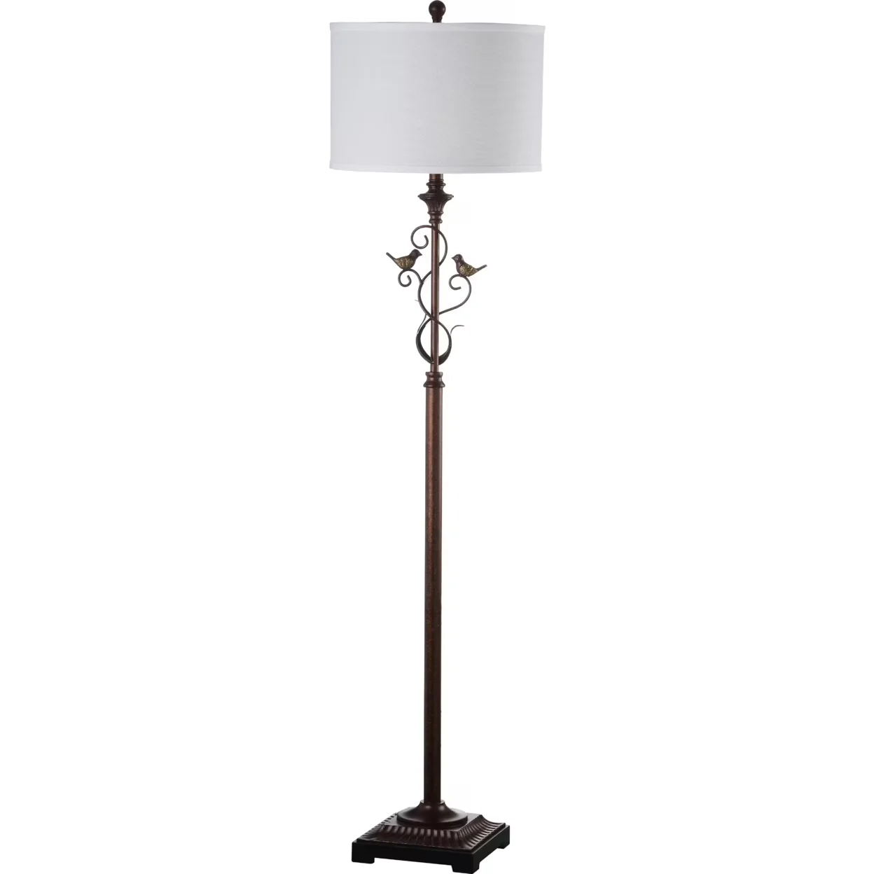 Quality Floor Lamp with Energy Efficient, Standard Lamps - Bronze, White Iron Model F70919