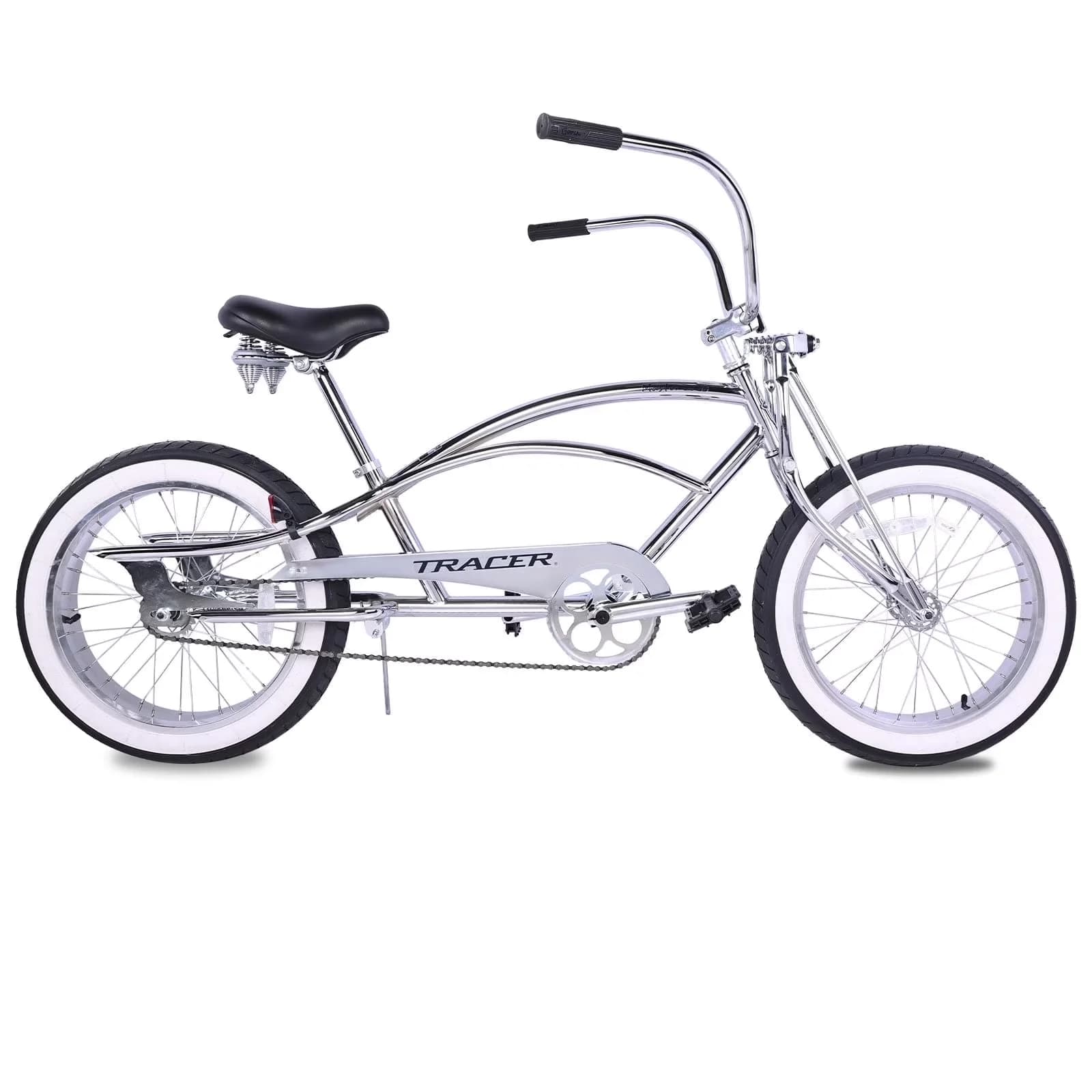 Reliable Cruiser Bike with Adjustable Seat, It has 26x3.0 tires., It features a coaster brake. - Chrome Model 457AE0