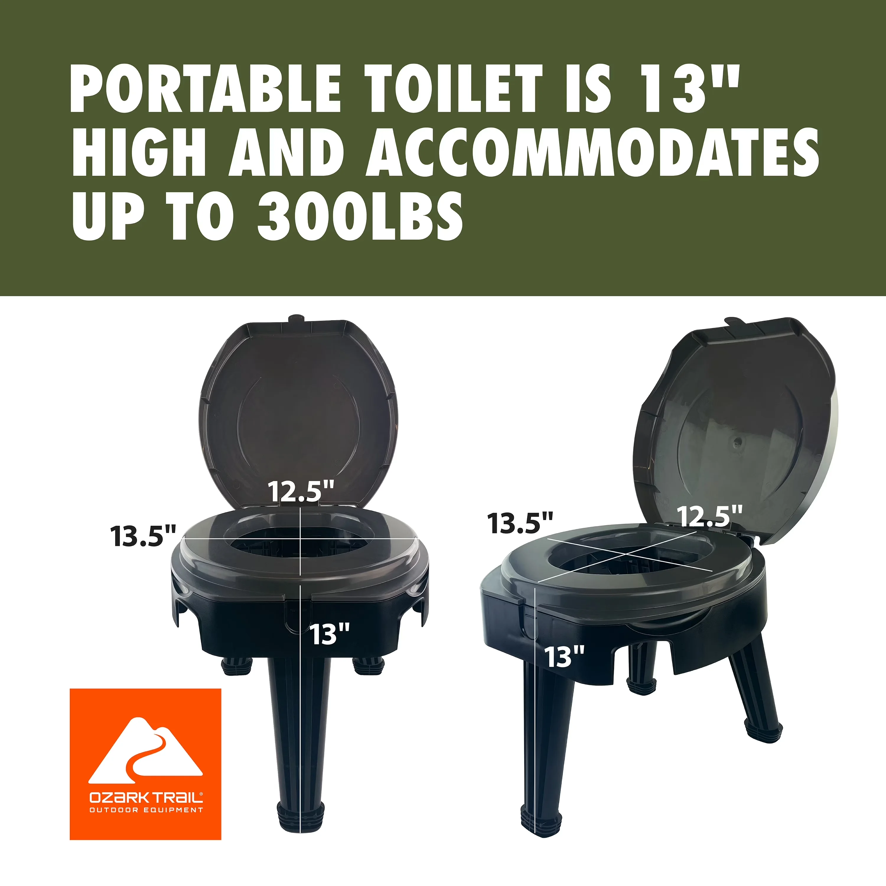 Classic Plumbing with Folding Portable Toilet - Plastic for Home and Office Model 58B088