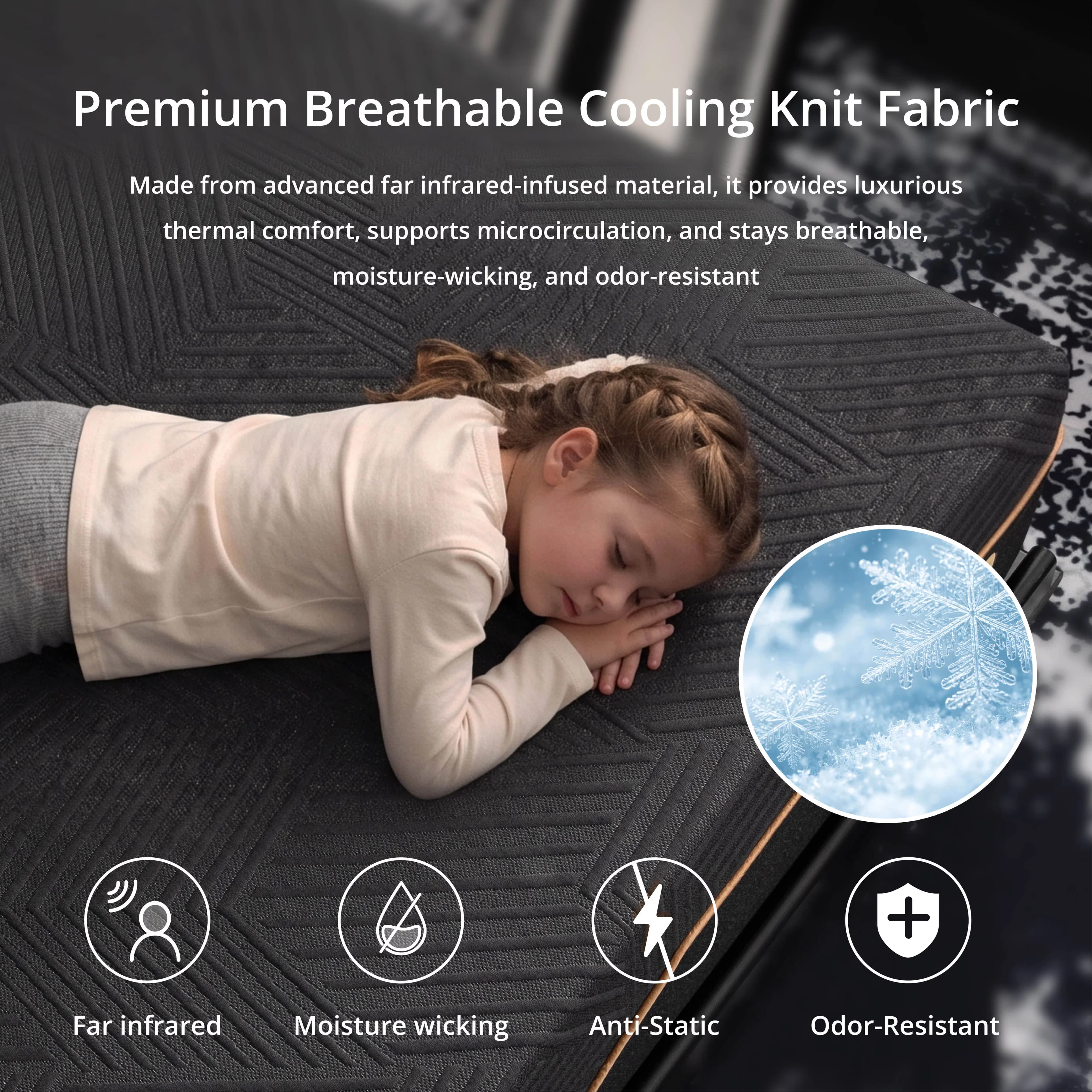 Mattresses Accessory Quality with Low Motion Transfer, Breathable Construction - Memory Foam Black Model 65BB18