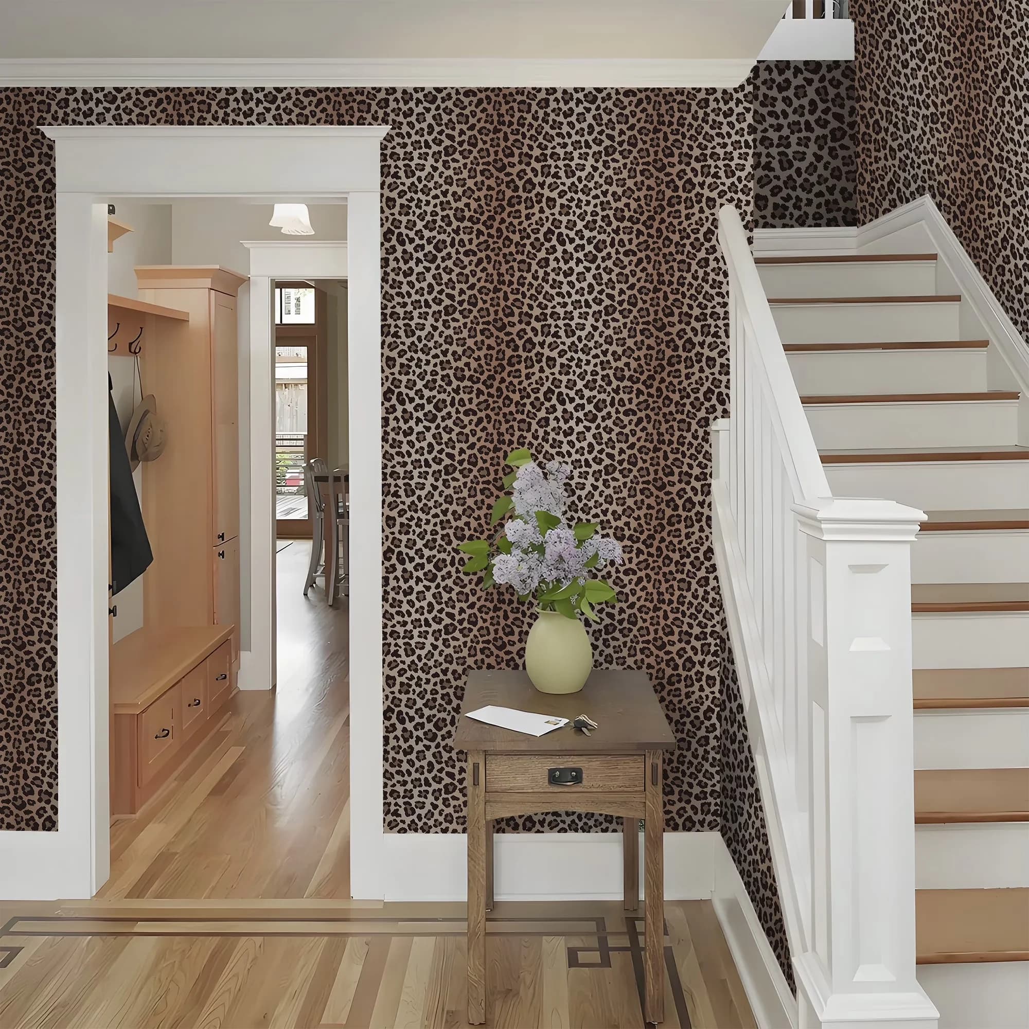 Wallpaper Wall Decals Wall Covering Versatile with Removable, Easy To Clean, Durable - Pvc Brown for Home, Bedroom Model 84ED19