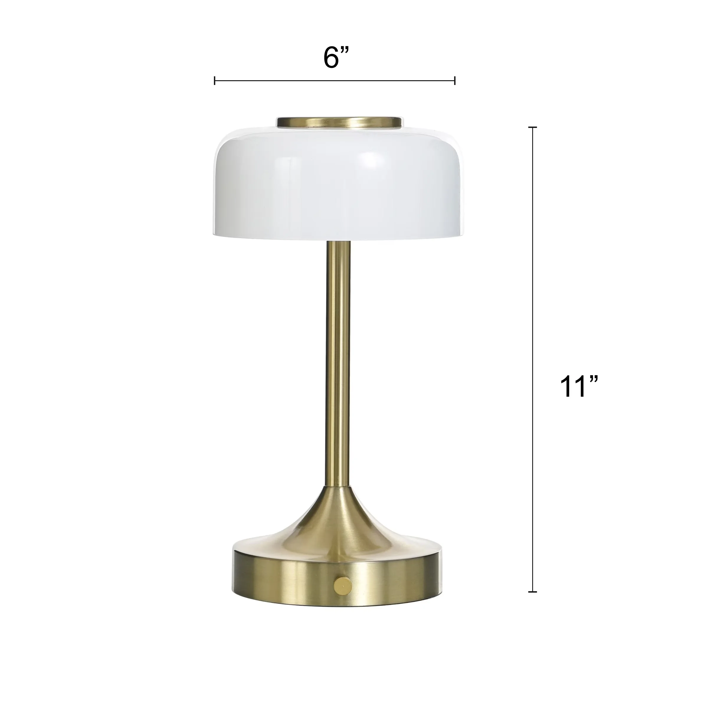 Reliable Table Lamp with LED, Battery, Touch Sensor - Metal Gold Portable Model 913D46