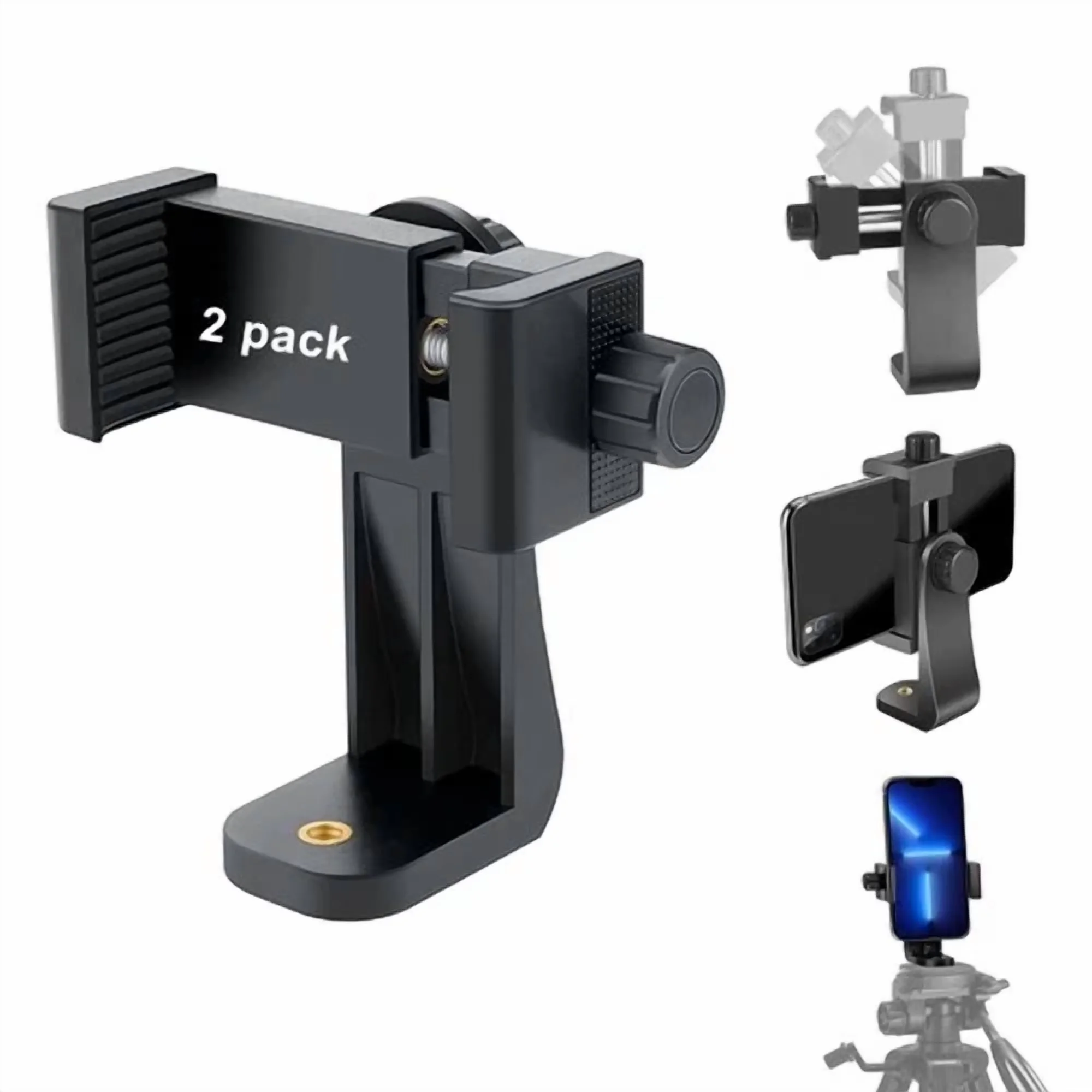 Home Gym Durable with Cell Phone Tripod Mount Adapter, Universal Phone Holder Adjustable Clamp - Model DF58D2