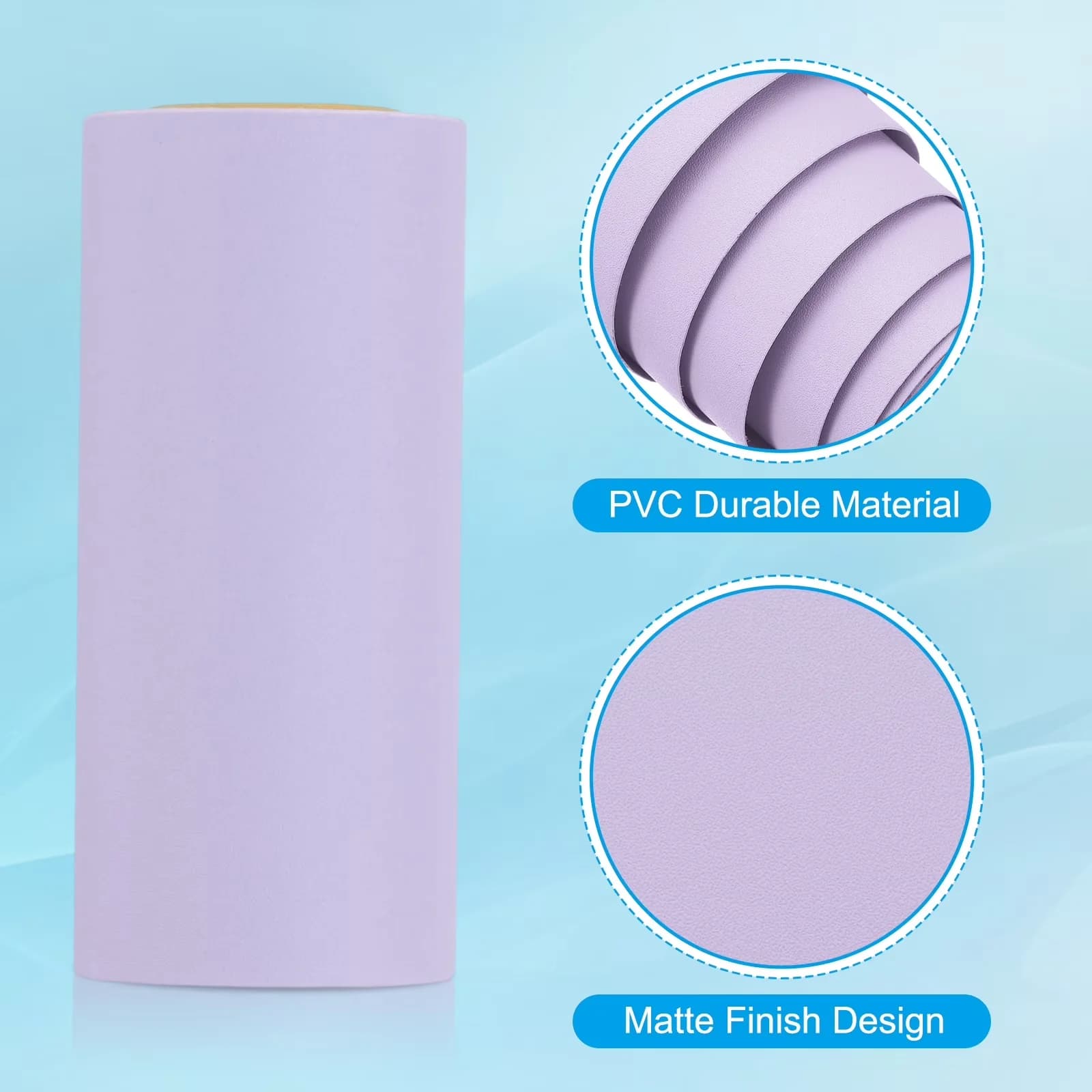 Stylish Wallpaper with Waterproof, Solid color design, 197"x3.9" Purple - Pvc Purple Model B15154