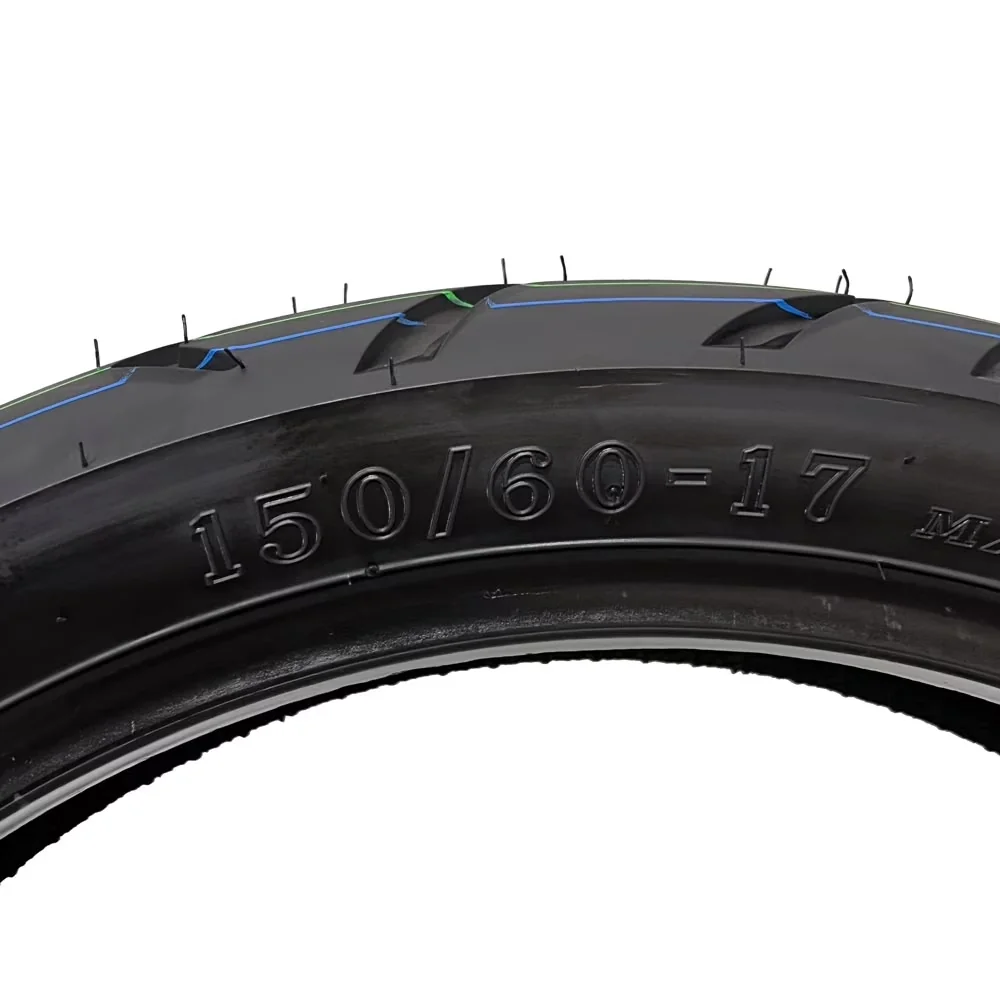 Compact Motorcycle Tire with All-Weather, Dot Approved, Wet Or Dry - Black Model 2DE3D8