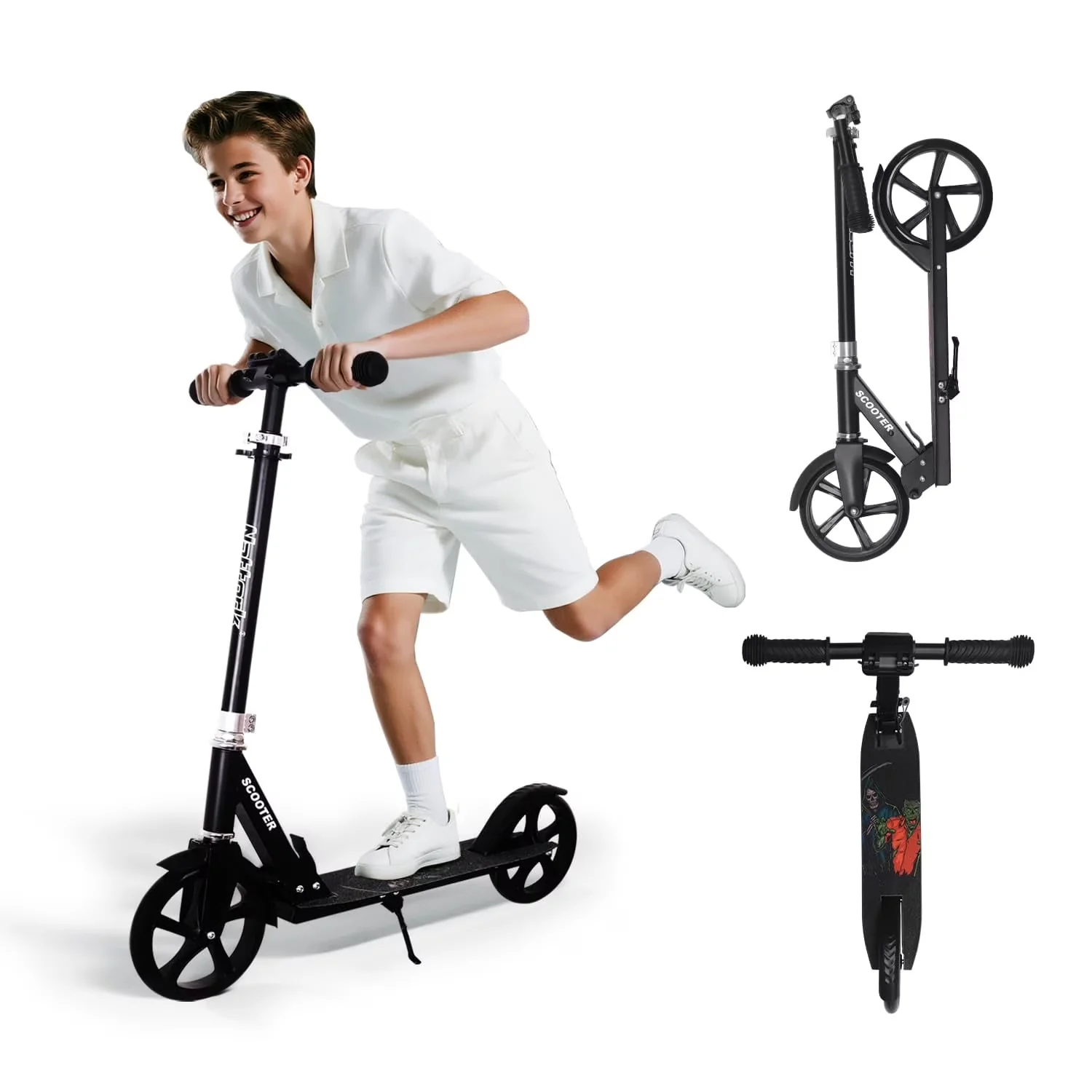 Scooter Sleek with Foldable, Nattork - Iron 8-12 for Home and Office Model 4463E0