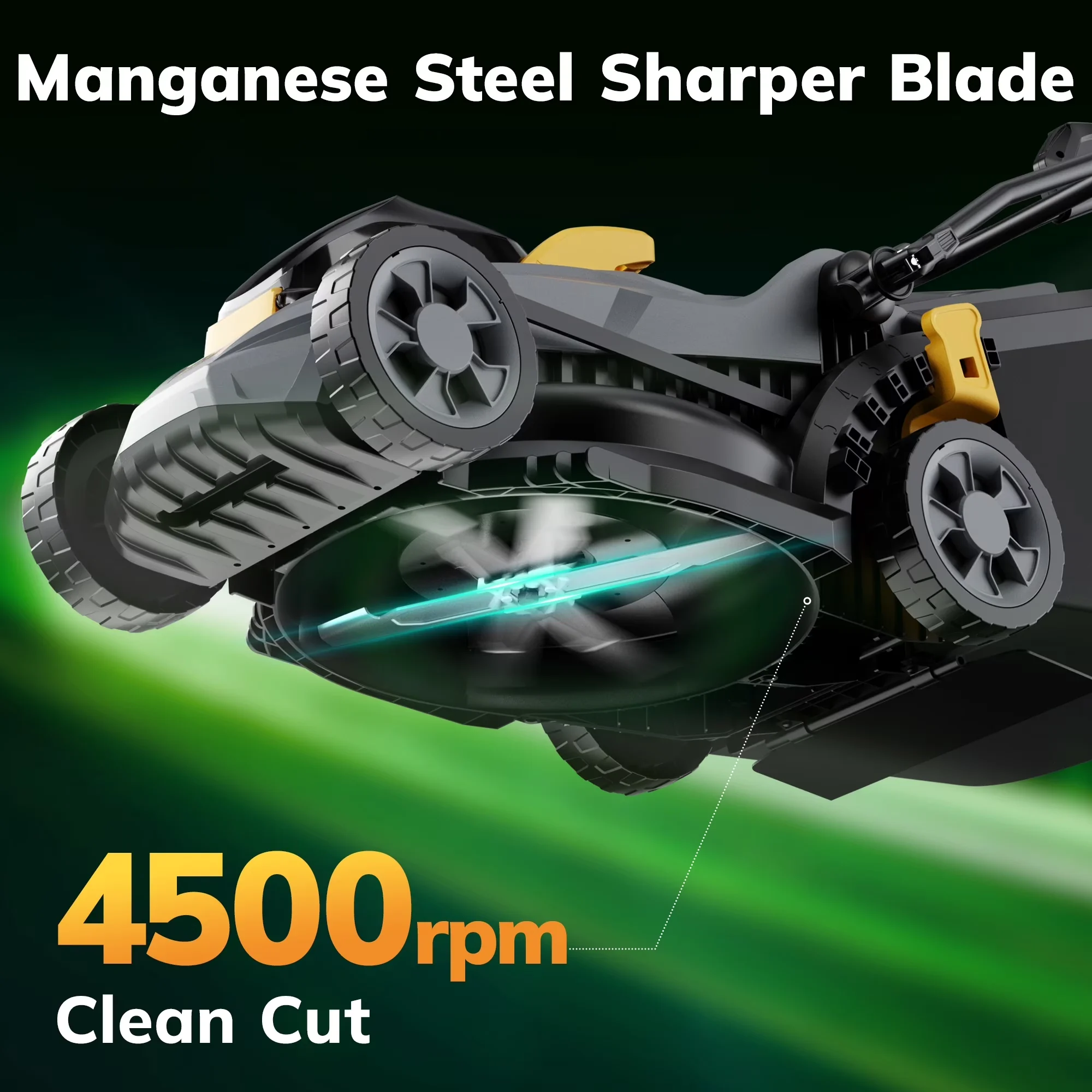 Professional Push Mower with Battery, 20V, Folding Handle - Contemporary Style Model 1A8C23