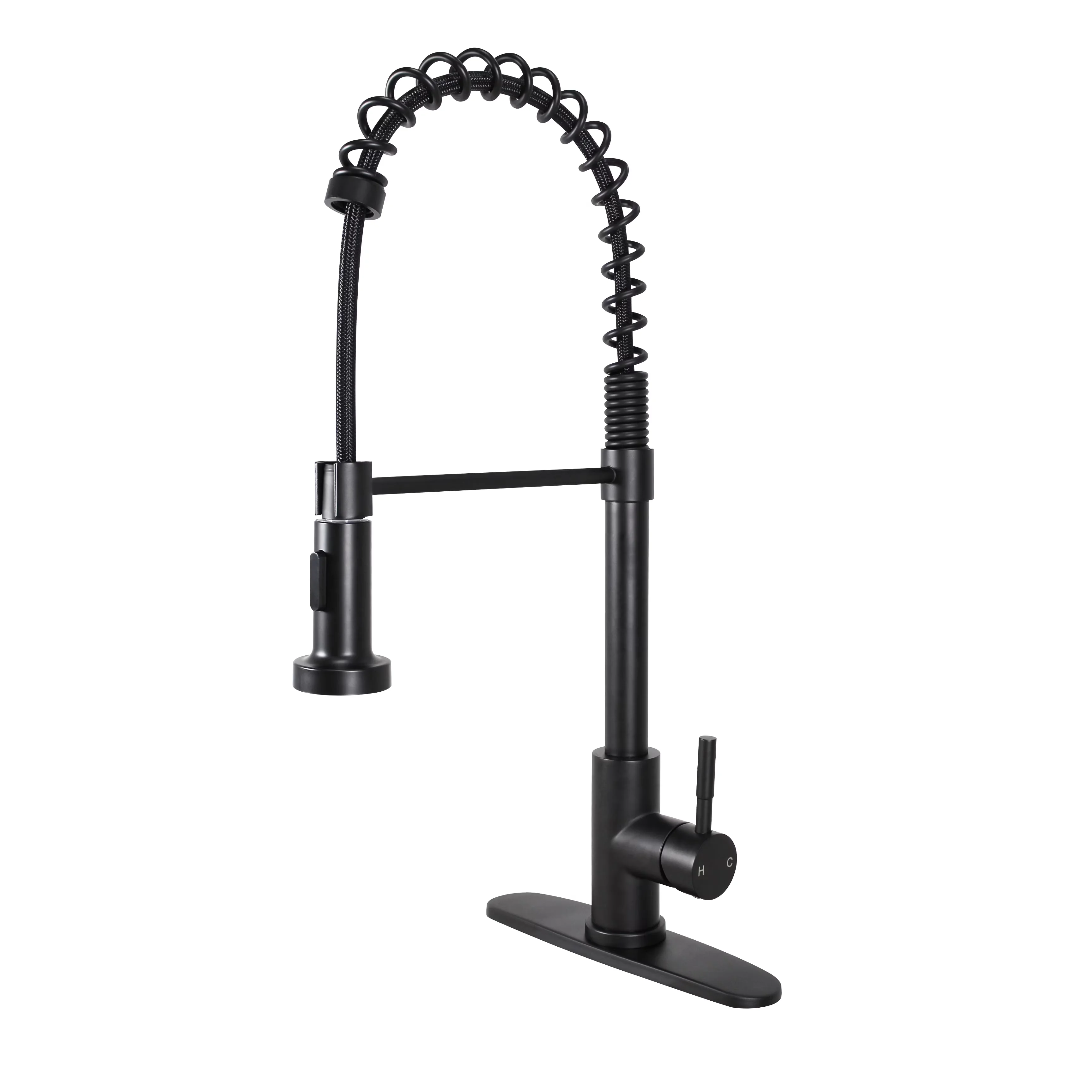 Kitchen Renovation Innovative with Easy To Install, Adjustable Stream, Hot & Cold Indicators - Black Steel Model DCCBFF