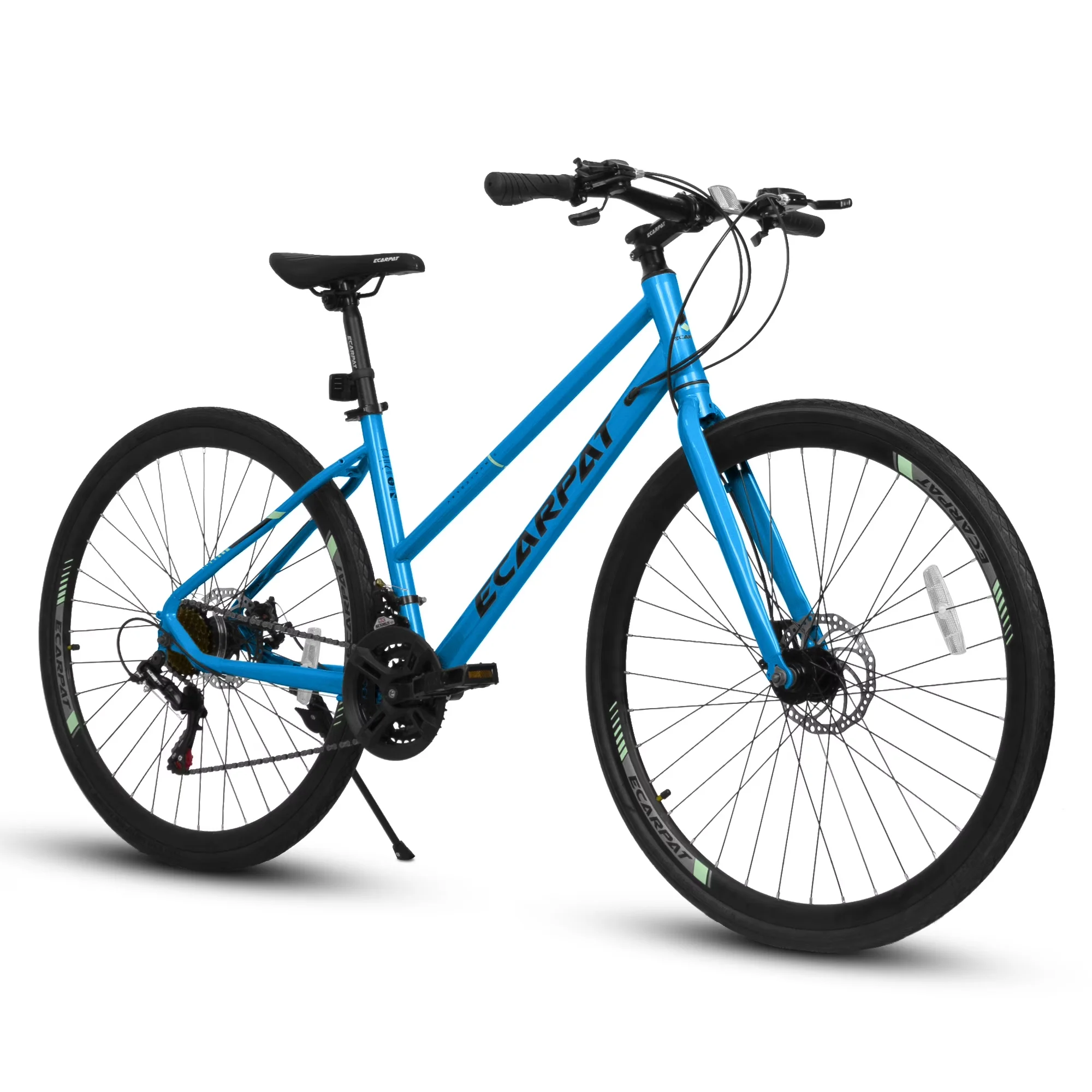 Innovative Road Bike with Adjustable Speed, Wide 35mm Tires, 700C - Blue Model 988F09