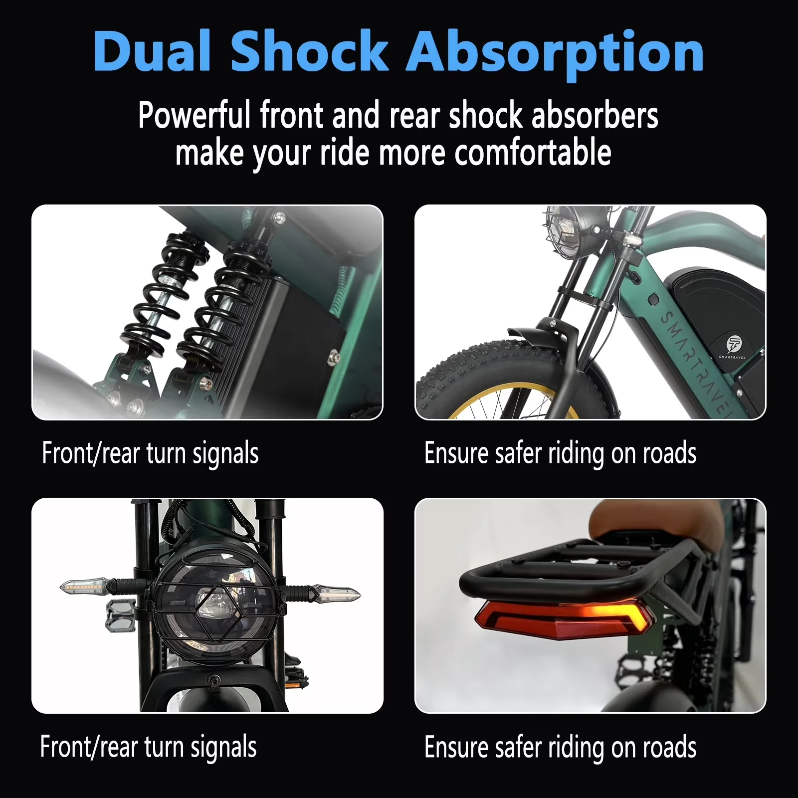 Versatile Electric Bike with Battery, 1500W, Features a powerful 1500W peak motor. - Gray Model 2C7E9D