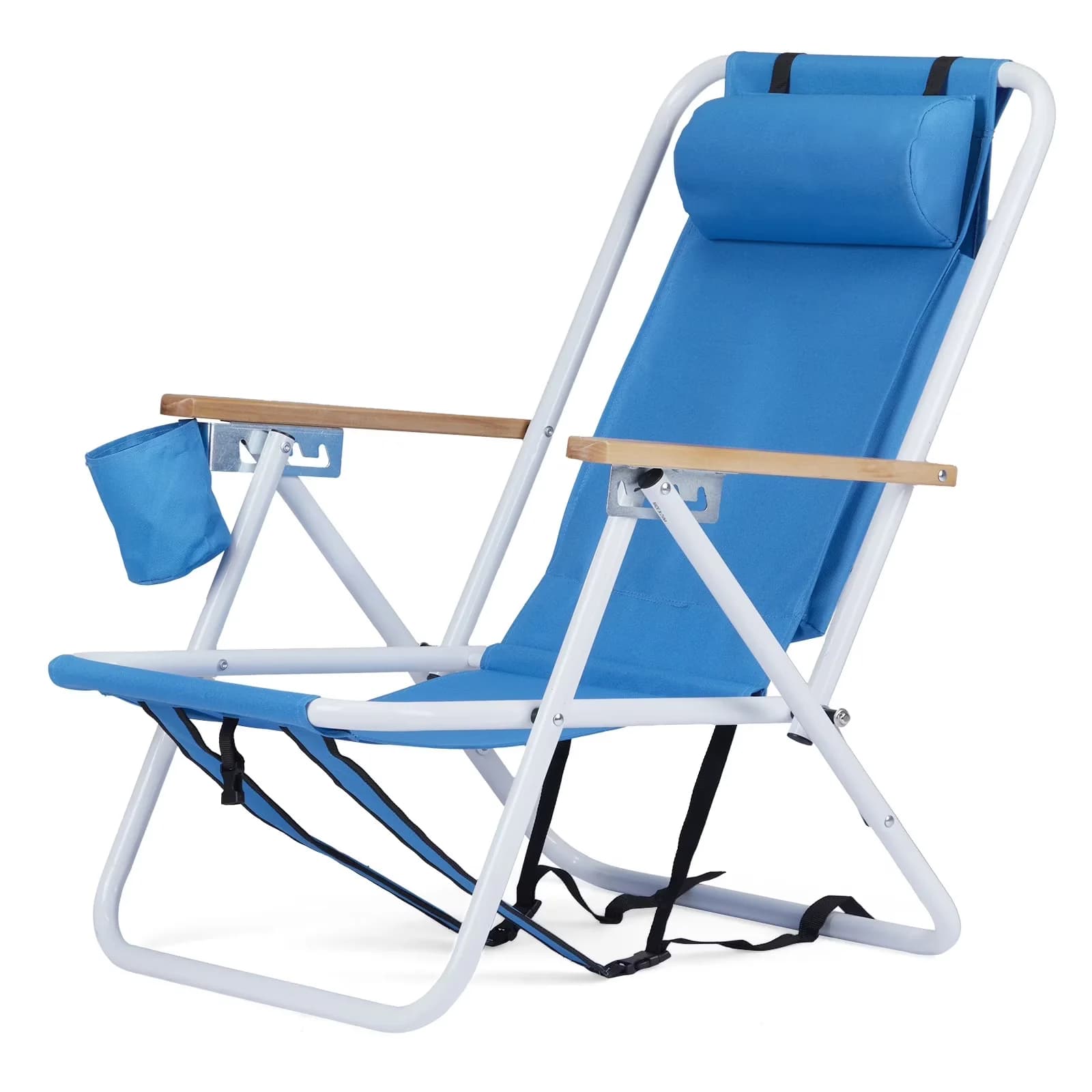 Beach Chair Professional with Adjustable - Blue for Camping, Travel Folding Model AF9538