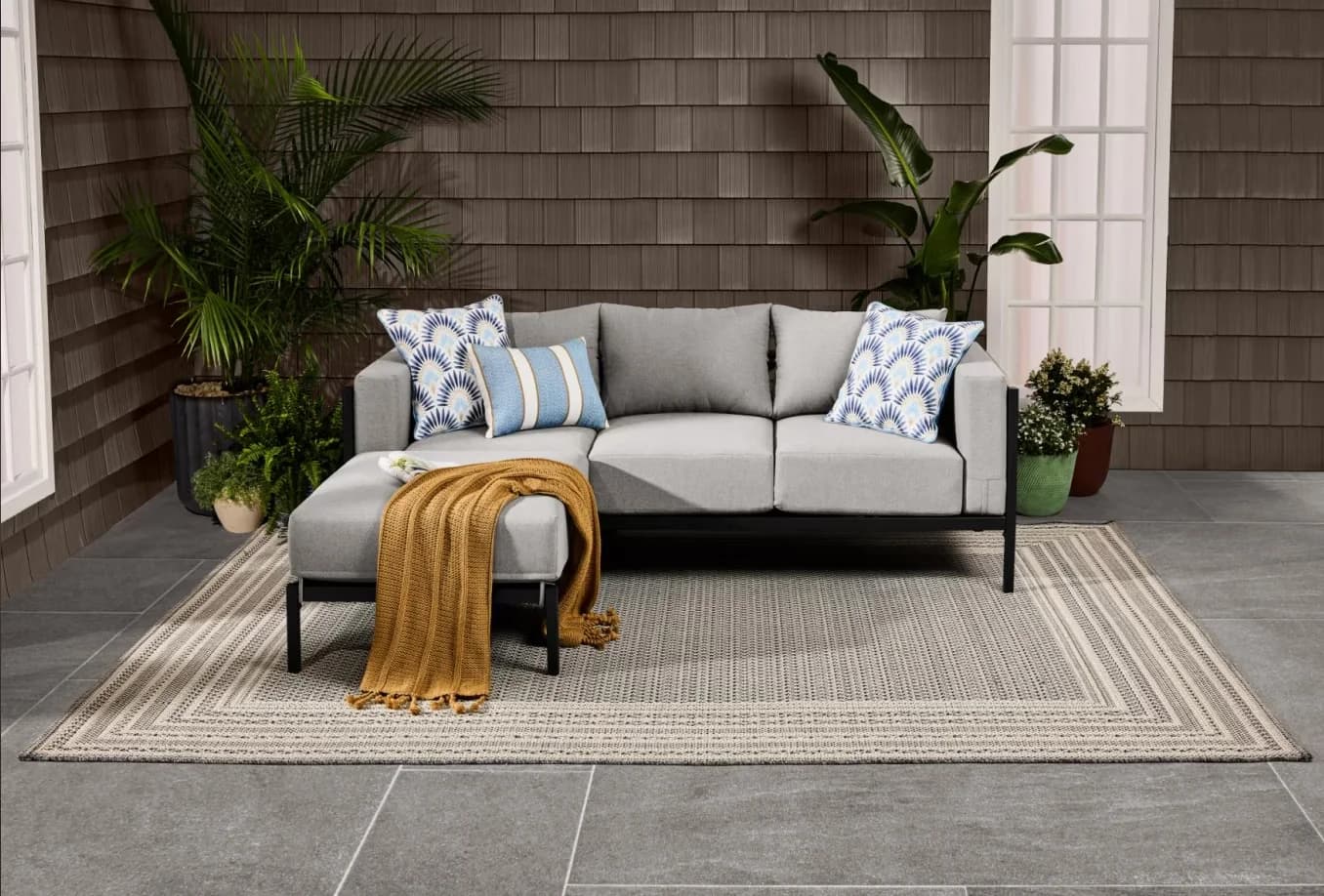 Quality Patio Chair with Fade Resistant, Traditional, Removable Cushion Cover - Black Steel, Sling Model 628F2E