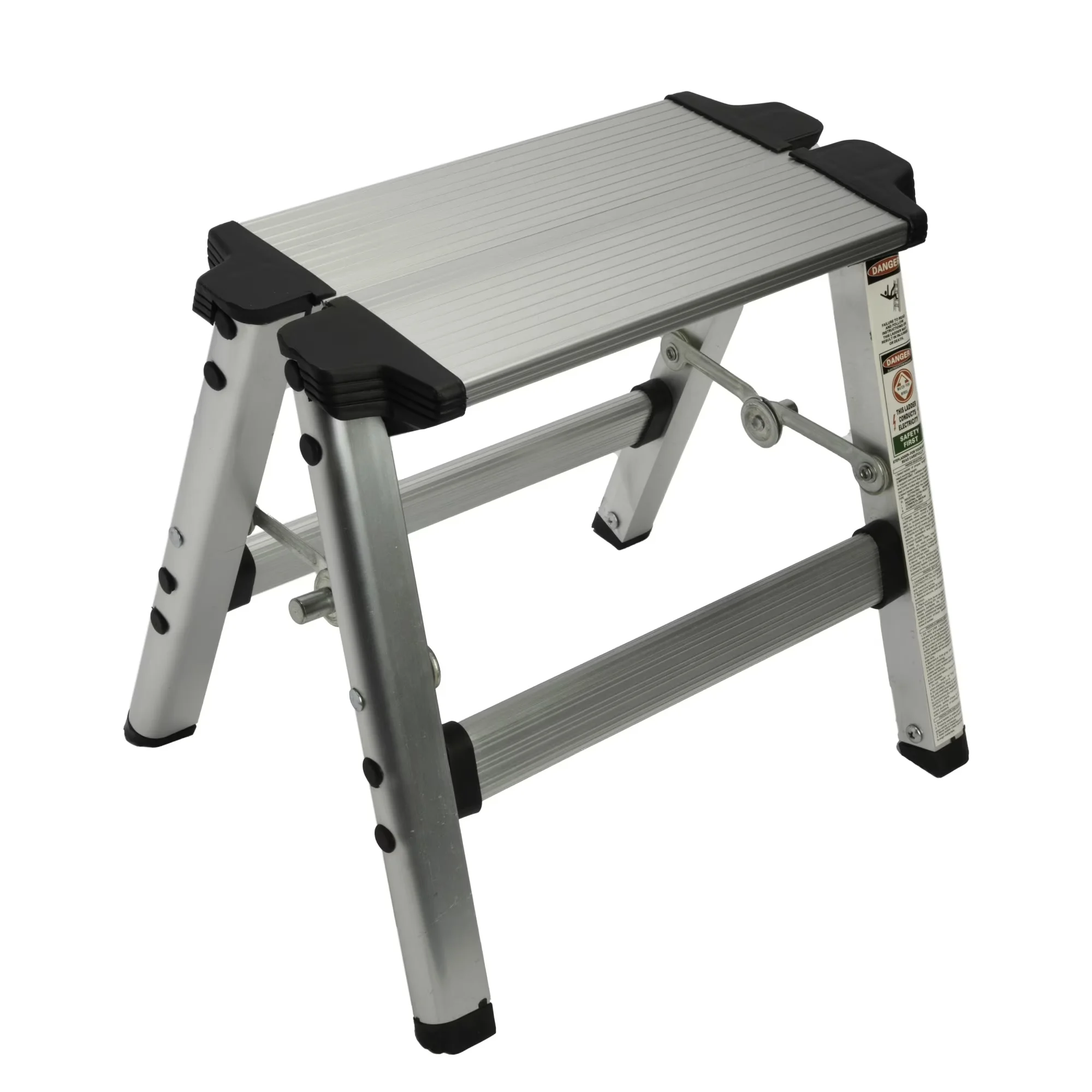 Compact Ladders And Step Stool with Foldable, Maximum Weight Capacity: 200 lbs. - Aluminum Silver Model 637434