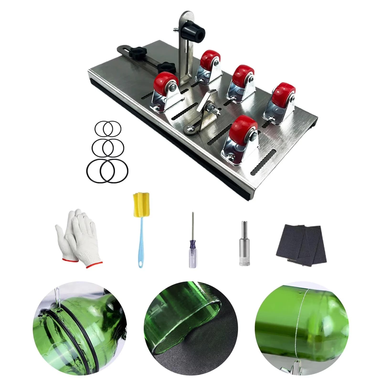 Essential Lamp Set - Silver Stainless Steel Glass - Premium Collection Model FB40EC
