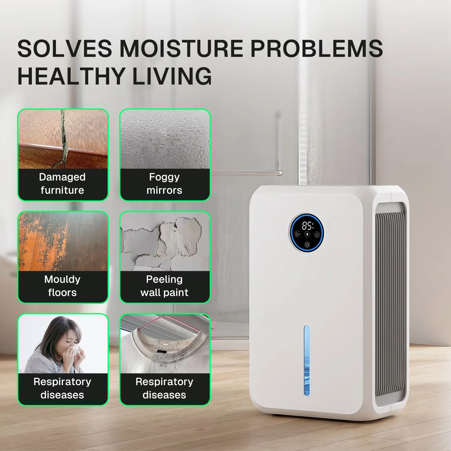 Dehumidifier Quality with 95OZ Dehumidifiers for Home - Satisfaction Guaranteed Model CAC692