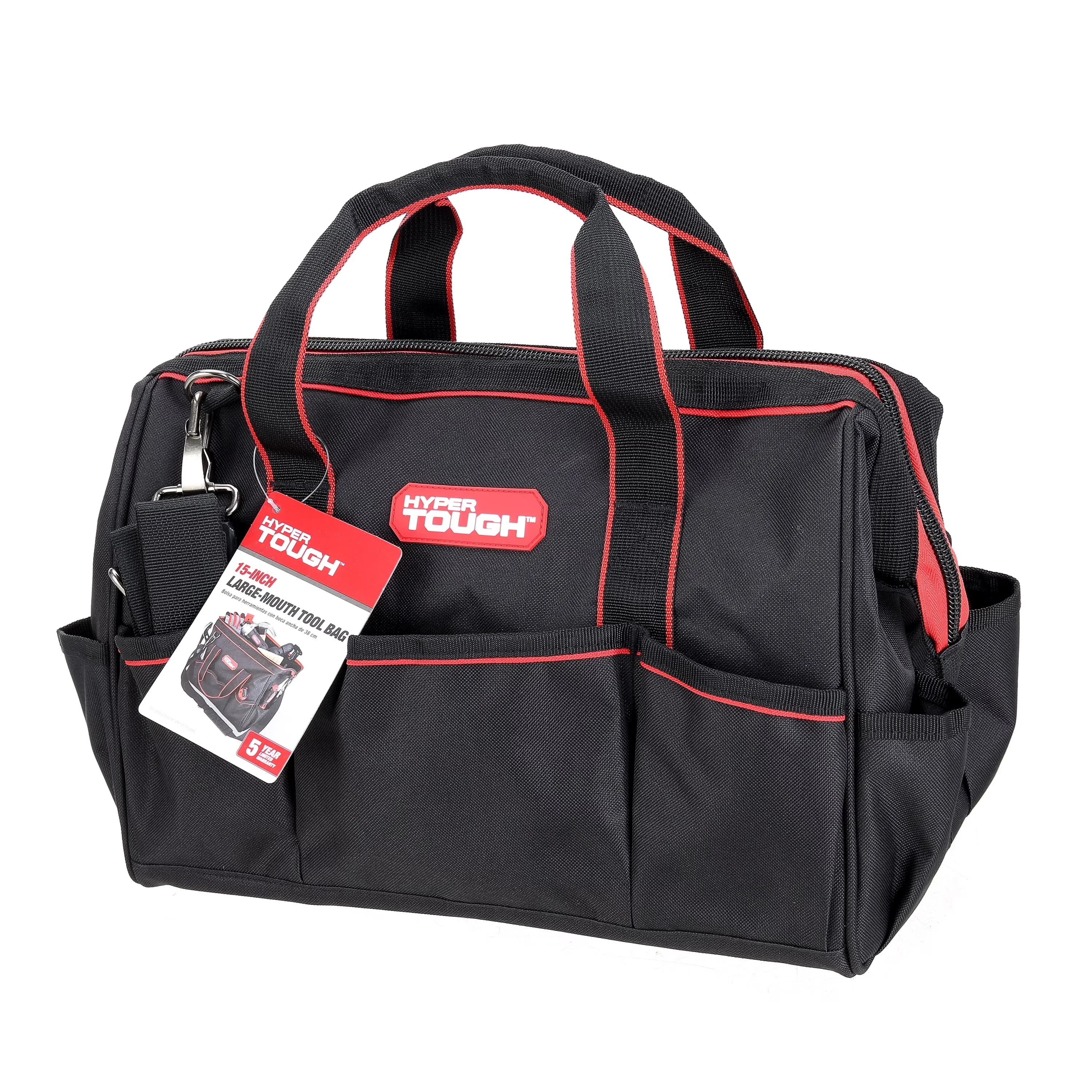 Professional Hand Tool with Large-Mouth, Adjustable shoulder strap, 8 Internal Pockets - 15" Model 881346