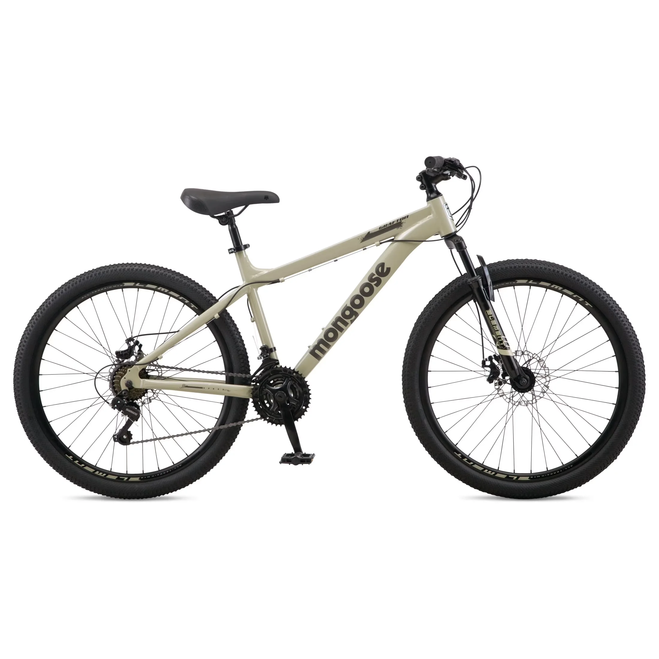 Innovative Mountain Bike with Adjustable Seat Height, 21 Speeds - Beige Model 009995