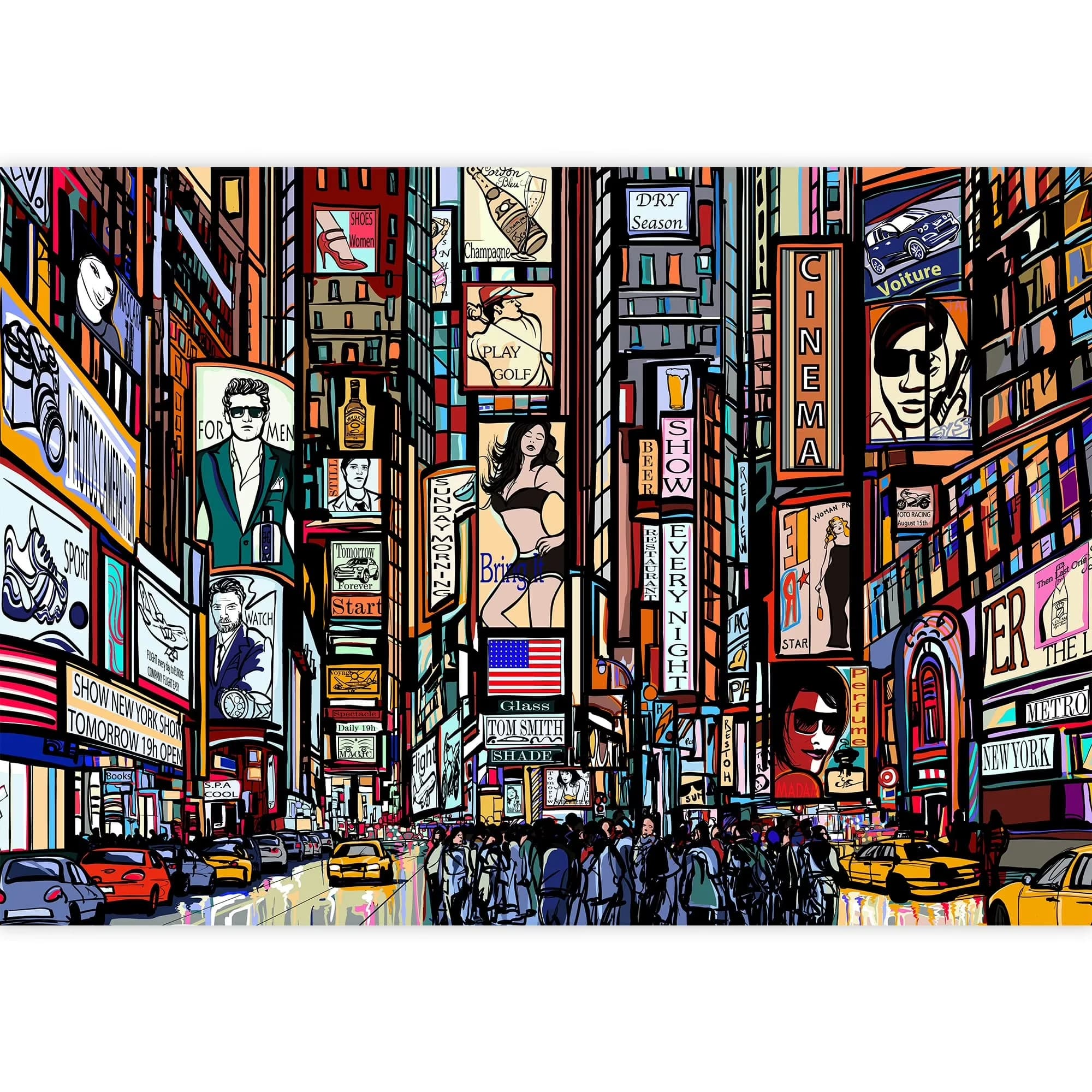 Wallpaper Quality with Removable, 100x144 inches - Wall Mural 100" x 144" Model 88B16F