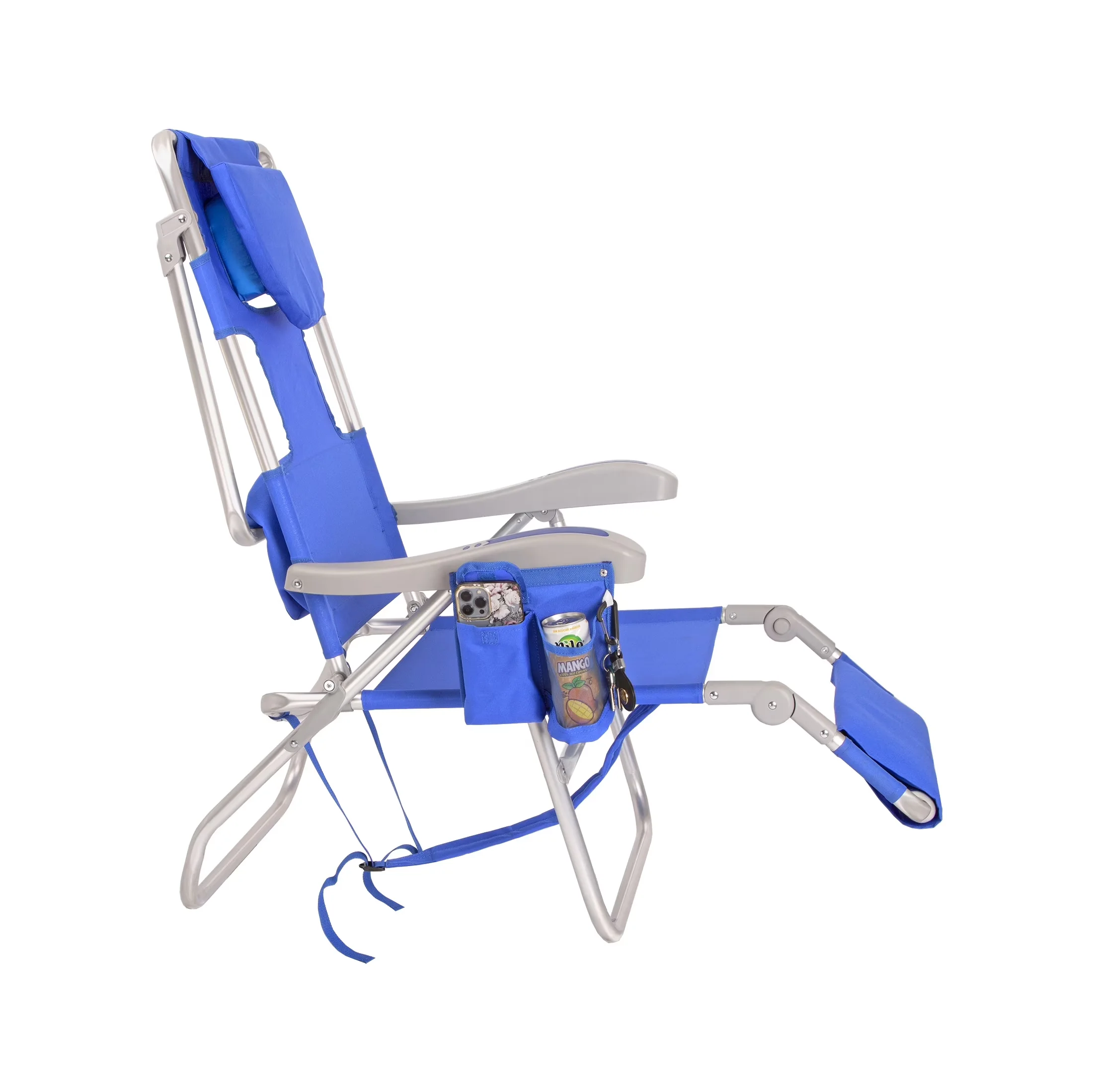 Classic Beach Chair with Rust Resistant, Folding, Ultimate Heavy Duty Folding Backpack - Blue Model C2CFF4