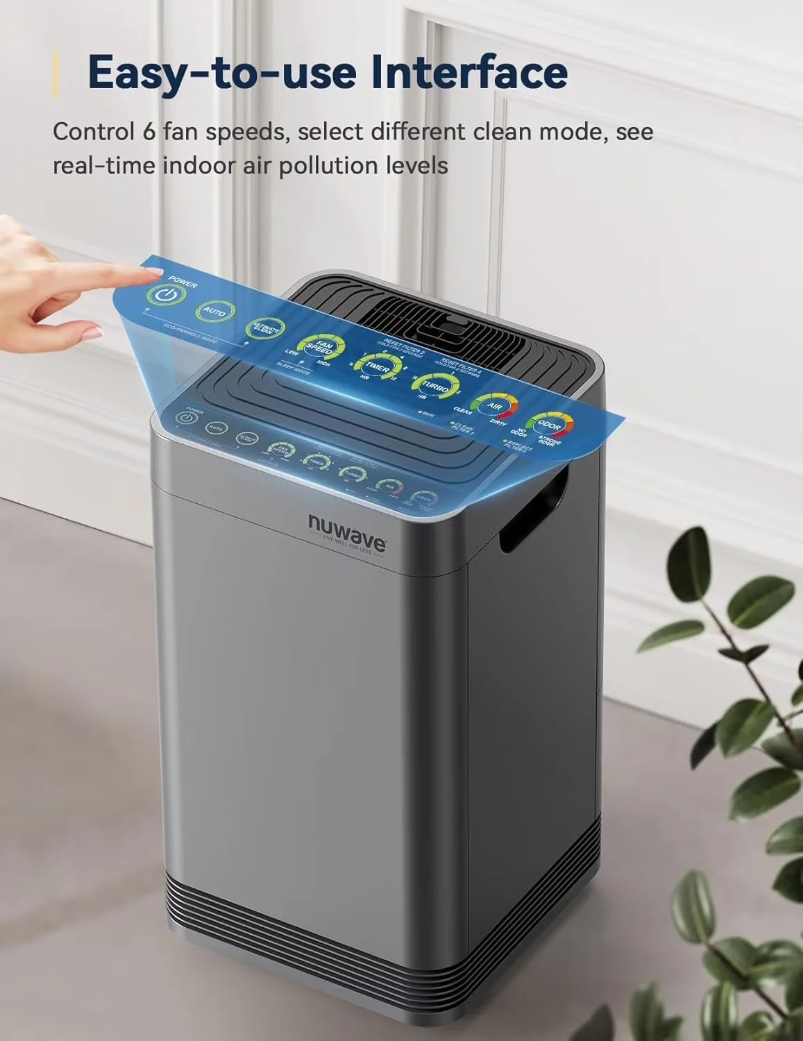 Professional Air Purifier with Smart Technology Capable, Oxypure Smart - Silver Model BAD655