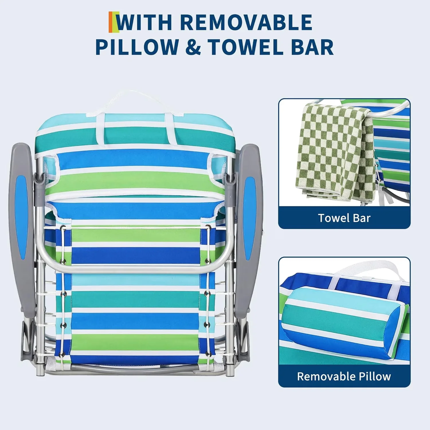 Modern Beach Chair with Rocking, Weather-Resistant, Portable - Multicolor Model 2325F9