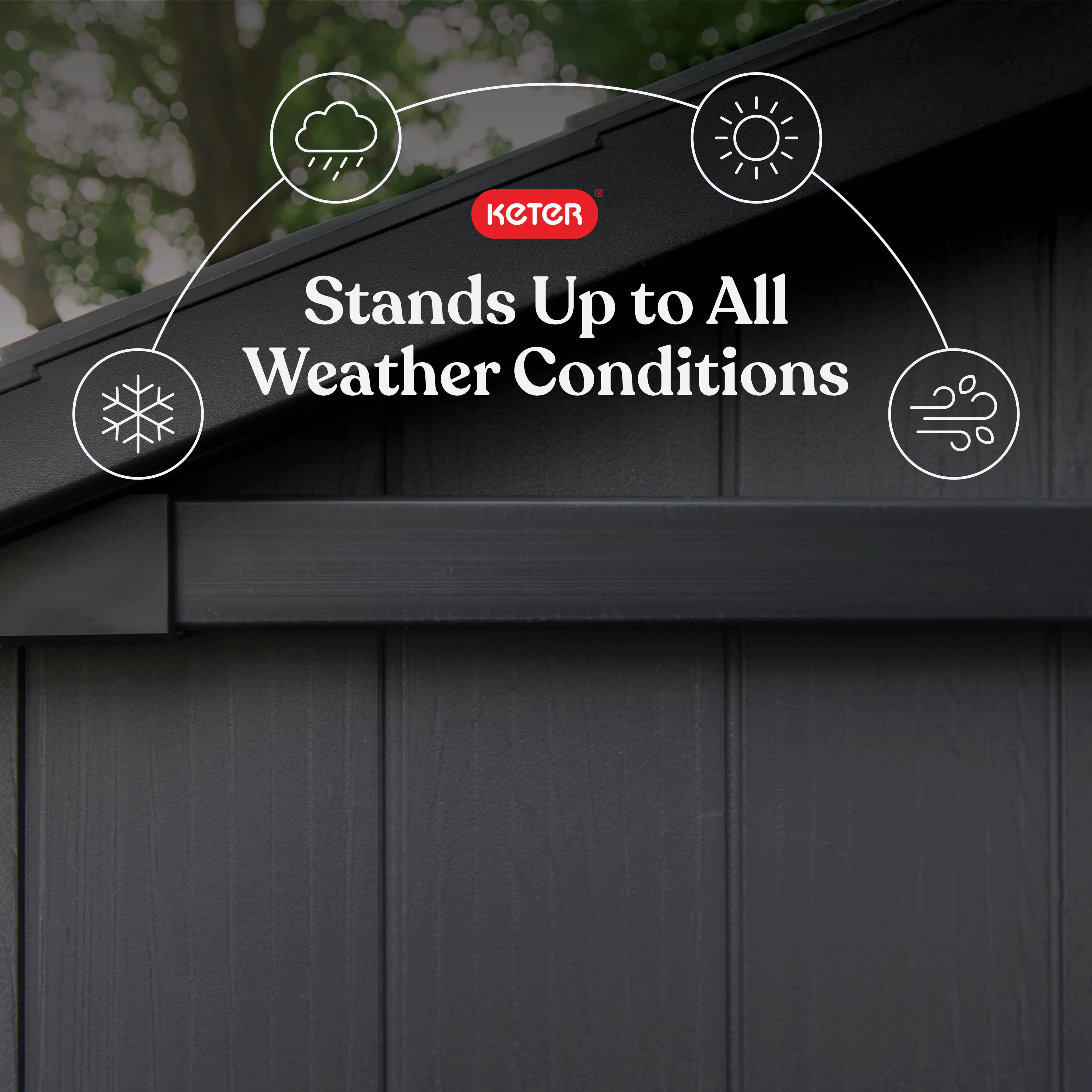 Modern Shed with Uv Resistant, Grey - Resin Gray 5x11 for General Purpose Model 63659C