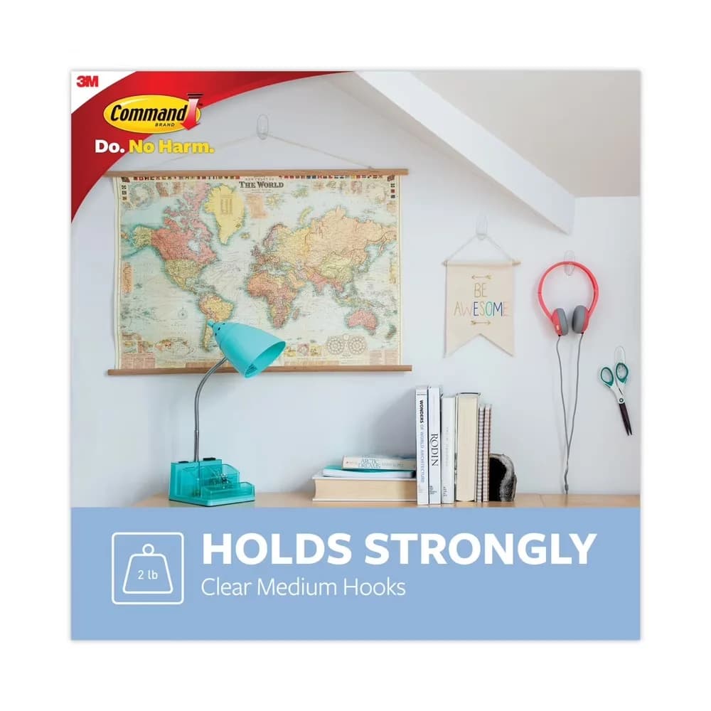 Durable Damage-Free Hanging with Easy-To-Use, Sold as 50/Carton. - Plastic Clear Model FEE936