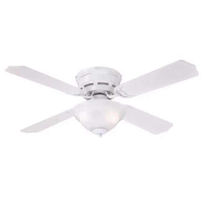 Sleek Ceiling Fan with LED, Dimmable, ETL Listed: Yes - Glass White 42 in Model 73227E