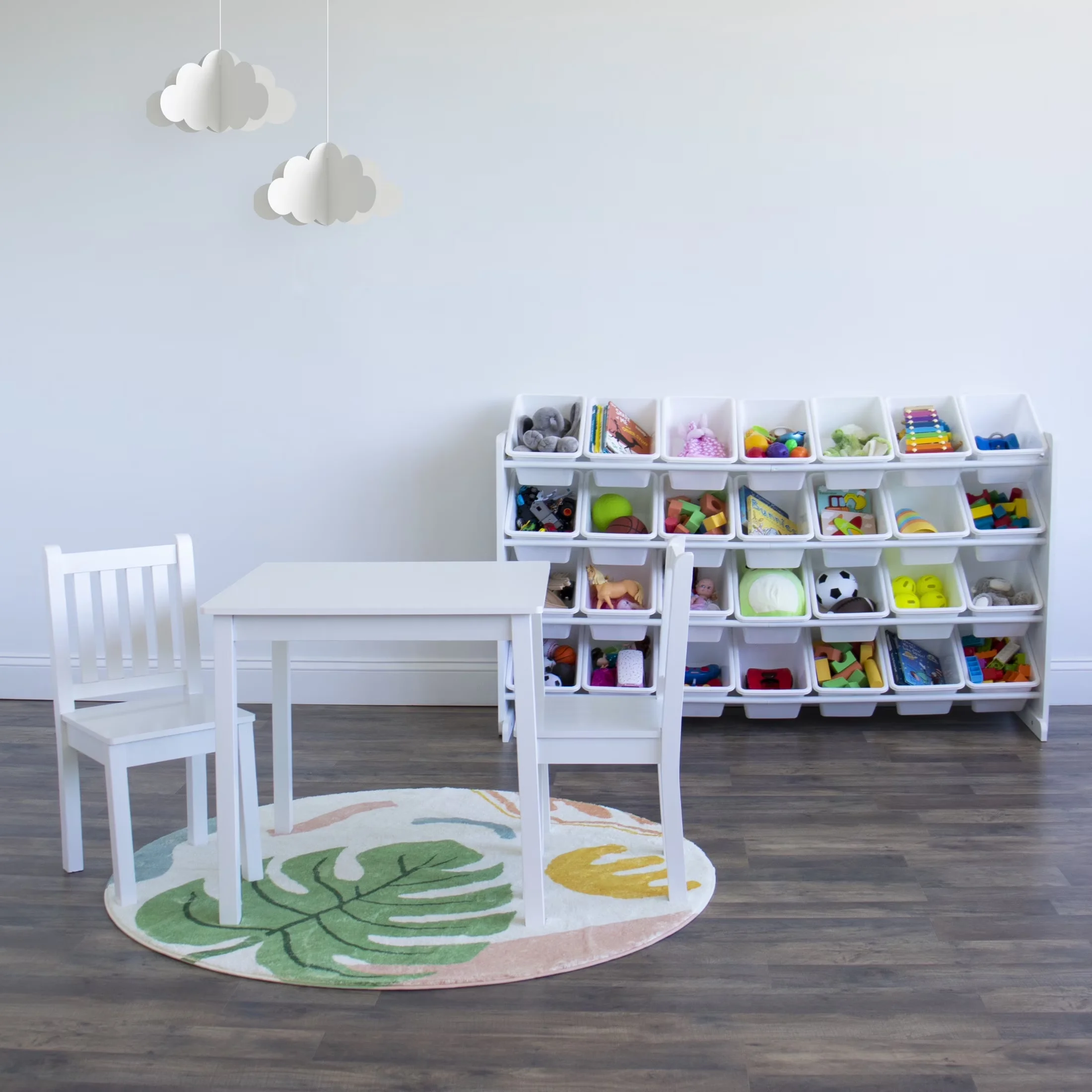 Essential Garage Storage Supply with Carrying Handles, Easy to assemble. Includes all hardware. - White Mdf (Medium-Density Fiberboard) Model 6C245E