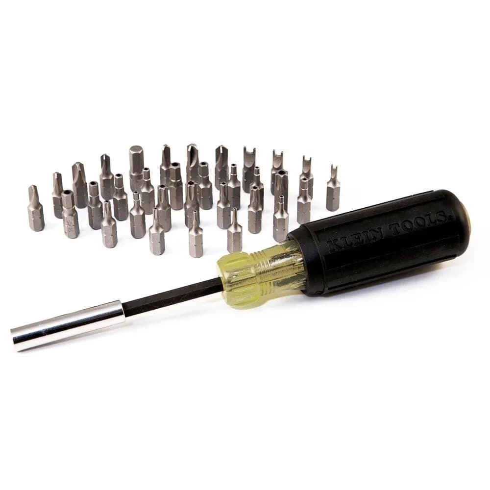 Reliable Pro Tool with Magnetic, 32 Bits, Includes 4, 6, 8, and 10 Spanner bits - Black Steel Model 7AC9B9