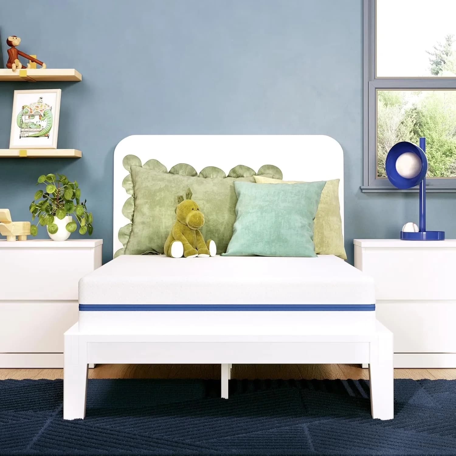 Sleek Mattresses Accessory with Mattress-In-A-Box, Cooling Technology - White Memory Foam Model E0A5FF