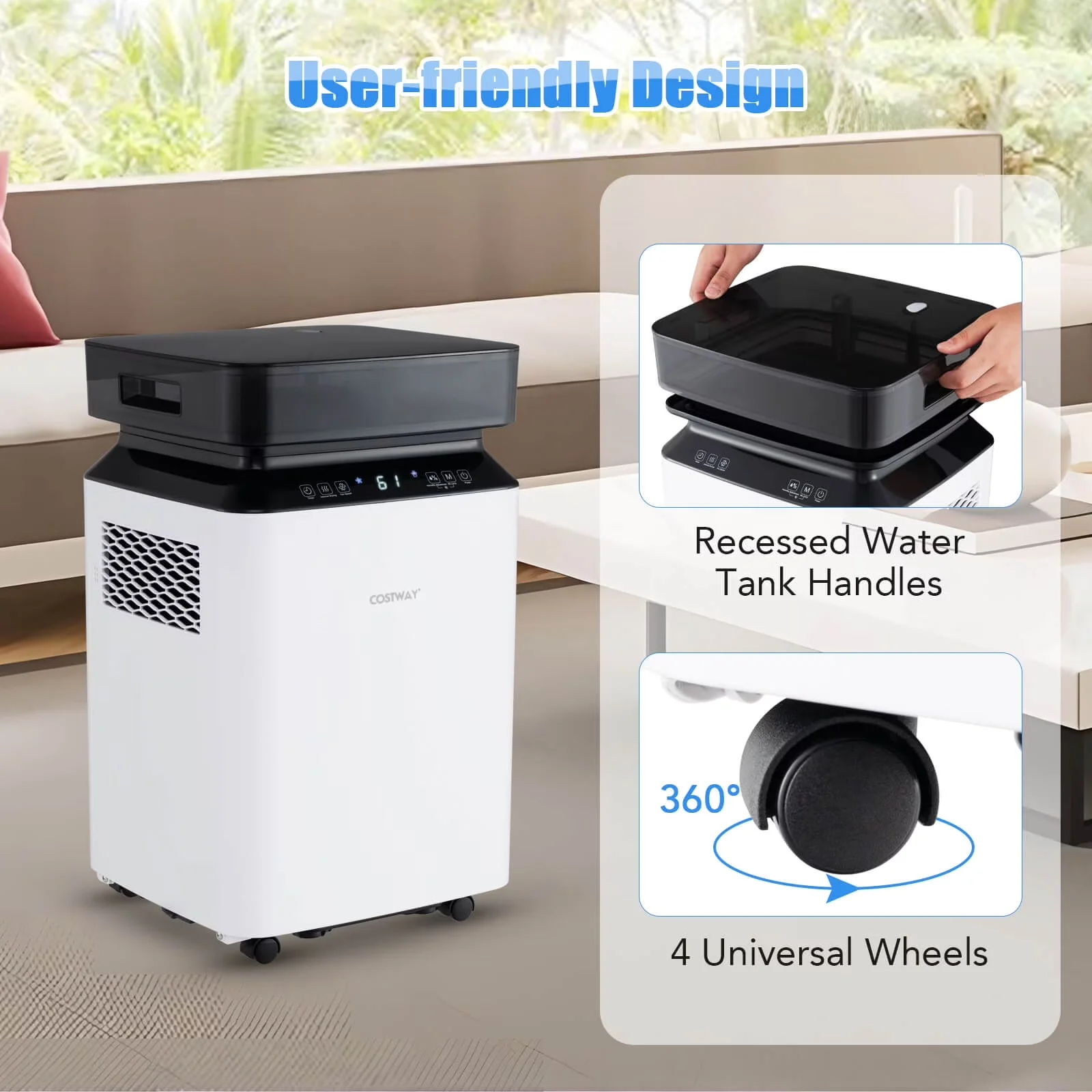 Essential Dehumidifier with 90-Pint - White for General Purpose Model F0F7BD