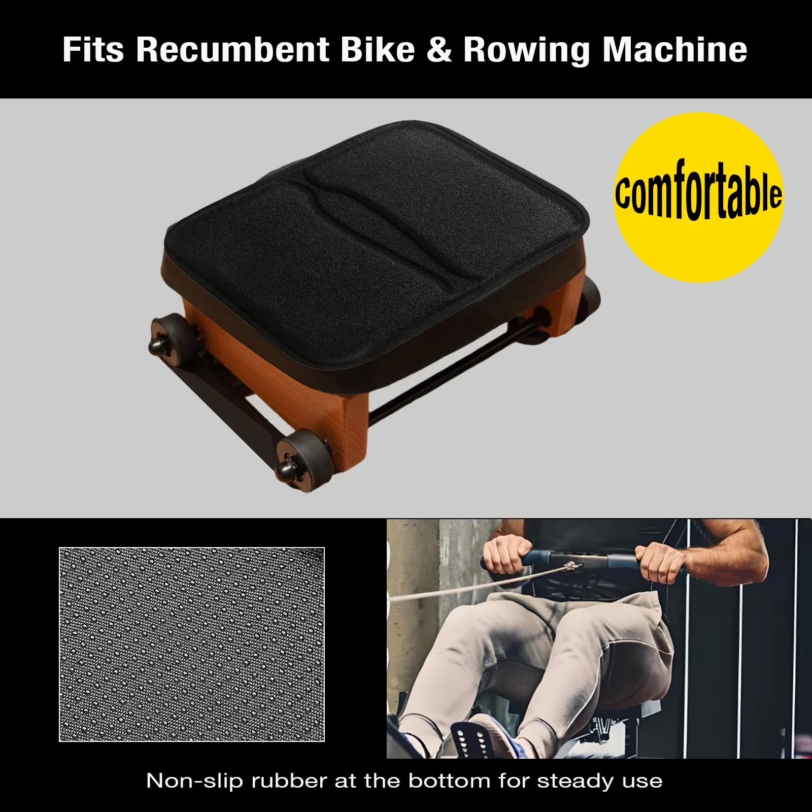 Compact Home Gym Accessory with Heavy Duty, Extra Wide Thick Gel Memory Foam - Memory Foam Model D295AD